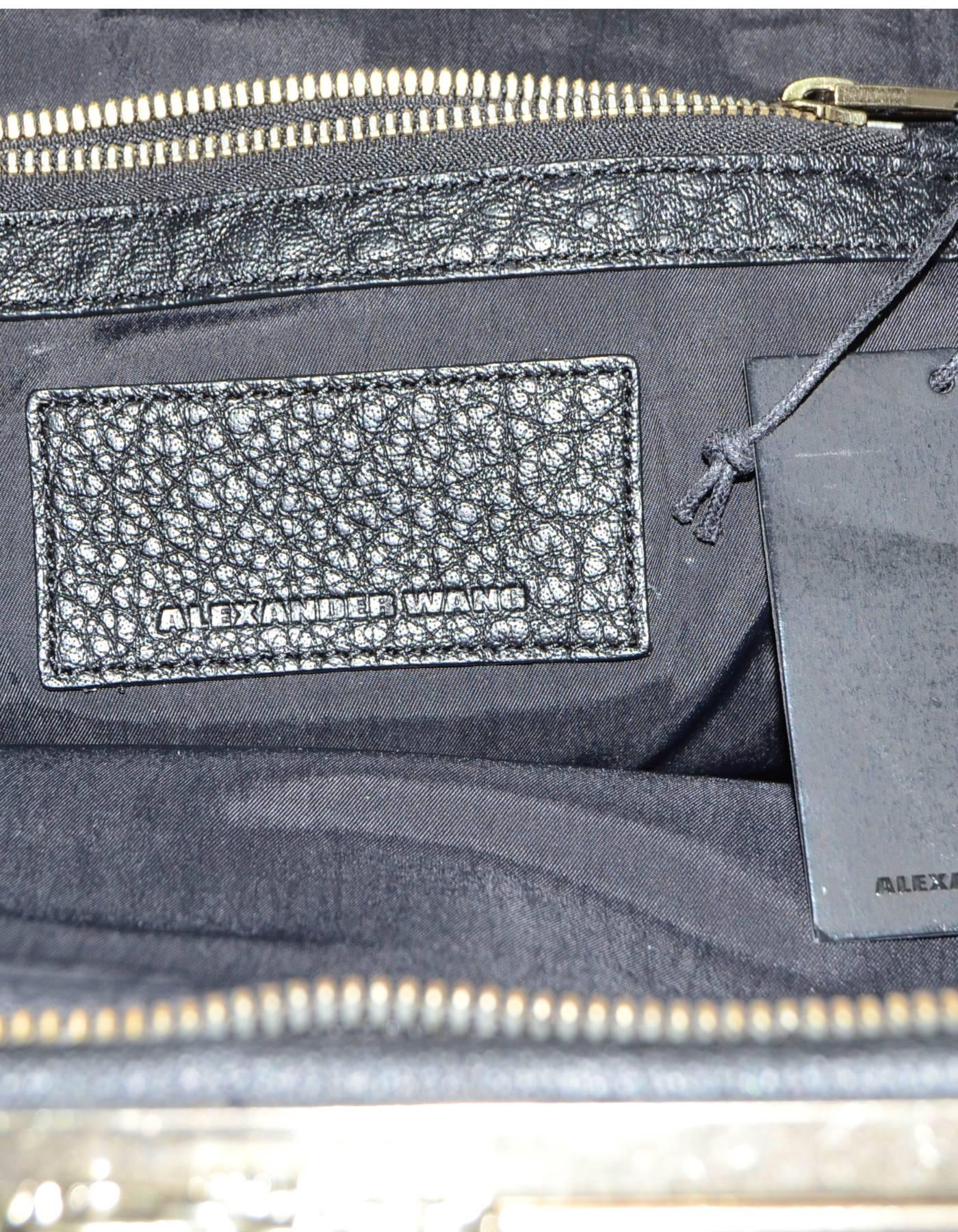 Alexander Wang Black Leather Anita Satchel Bag 4