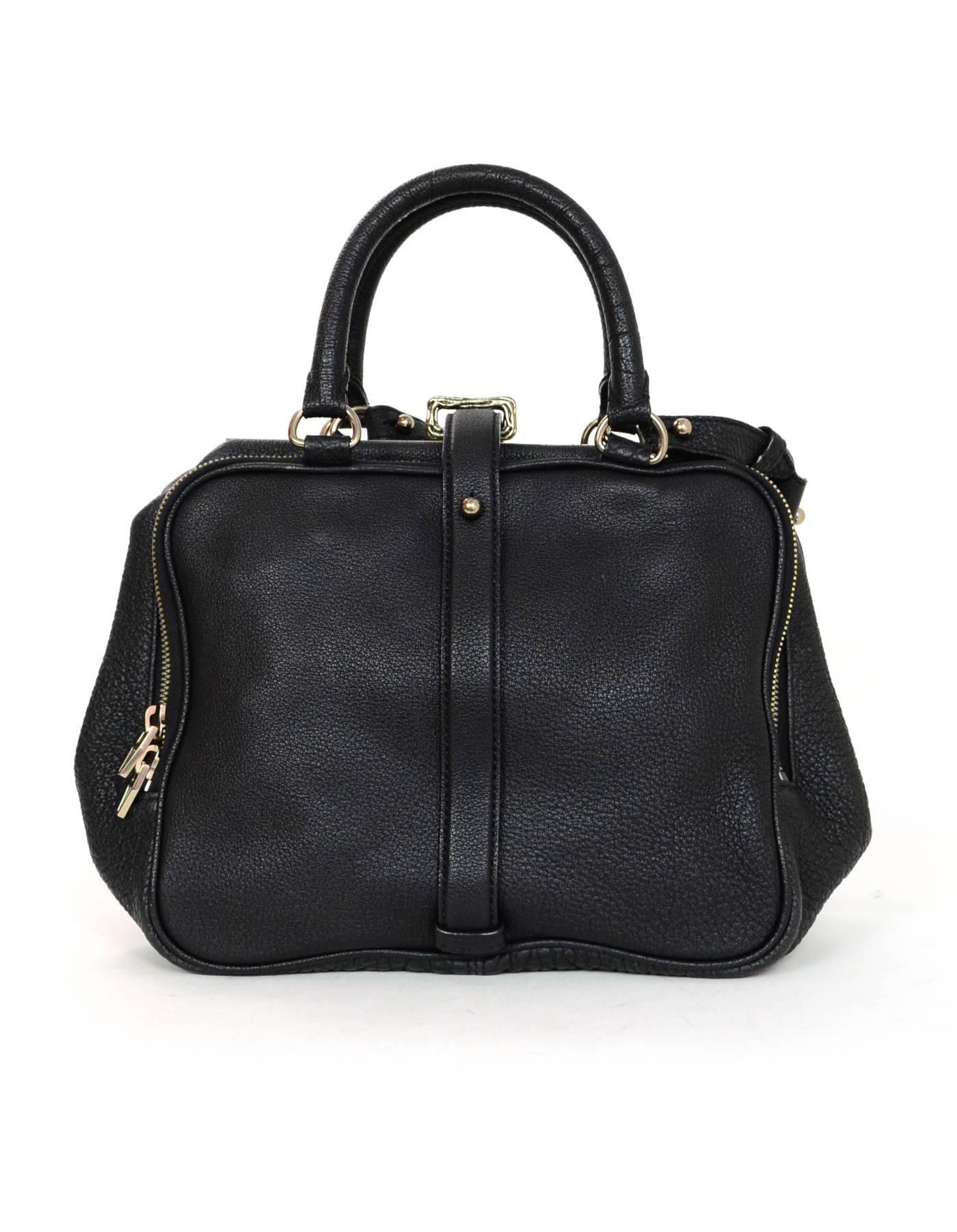 Alexander Wang Black Leather Anita Satchel Bag In Excellent Condition In New York, NY