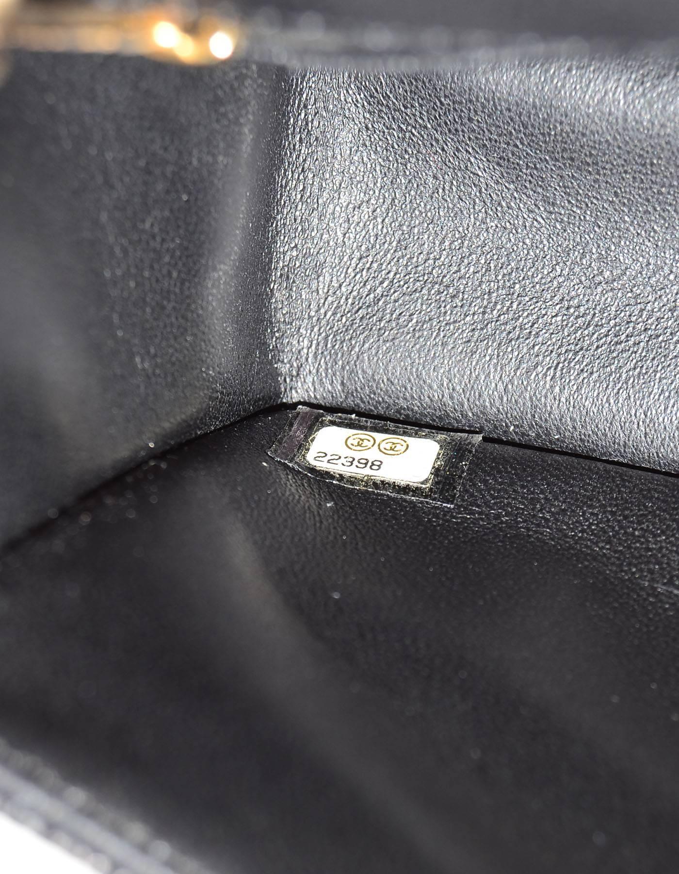 Chanel Black Quilted Caviar Leather Rectangular Mini Flap Crossbody Bag 3