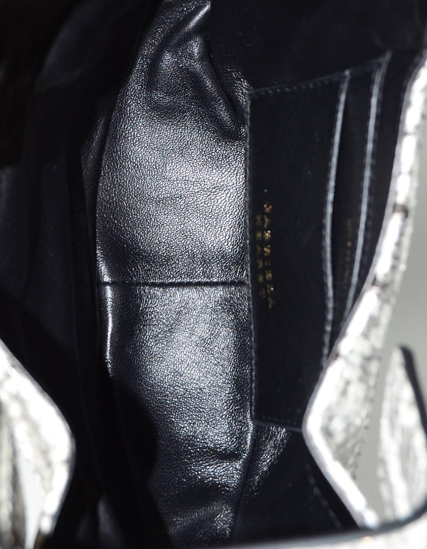 Gabriela Hearst Limited Edition Black & White Snakeskin Demi Handle Bag 1