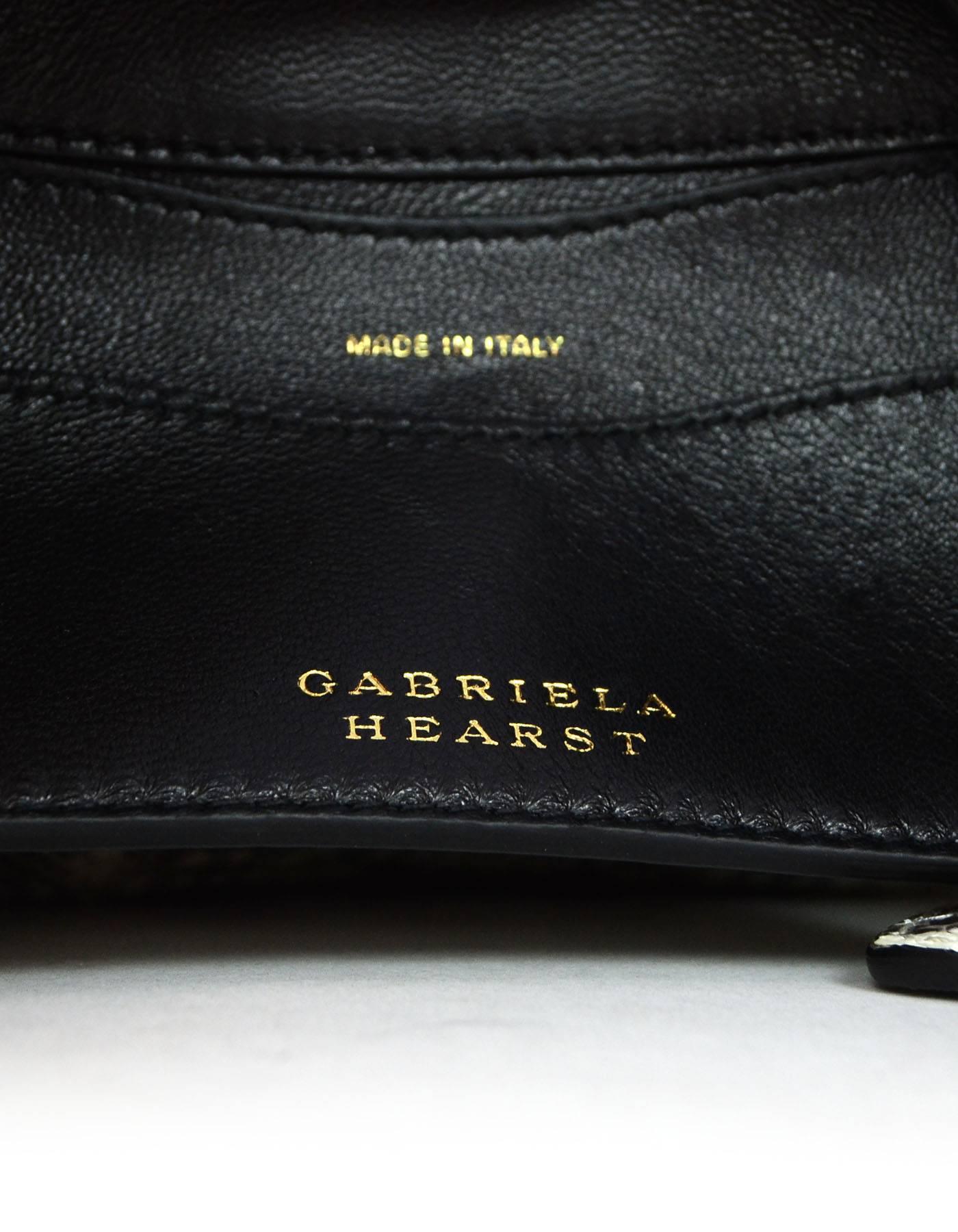 Gabriela Hearst Limited Edition Black & White Snakeskin Demi Handle Bag 2