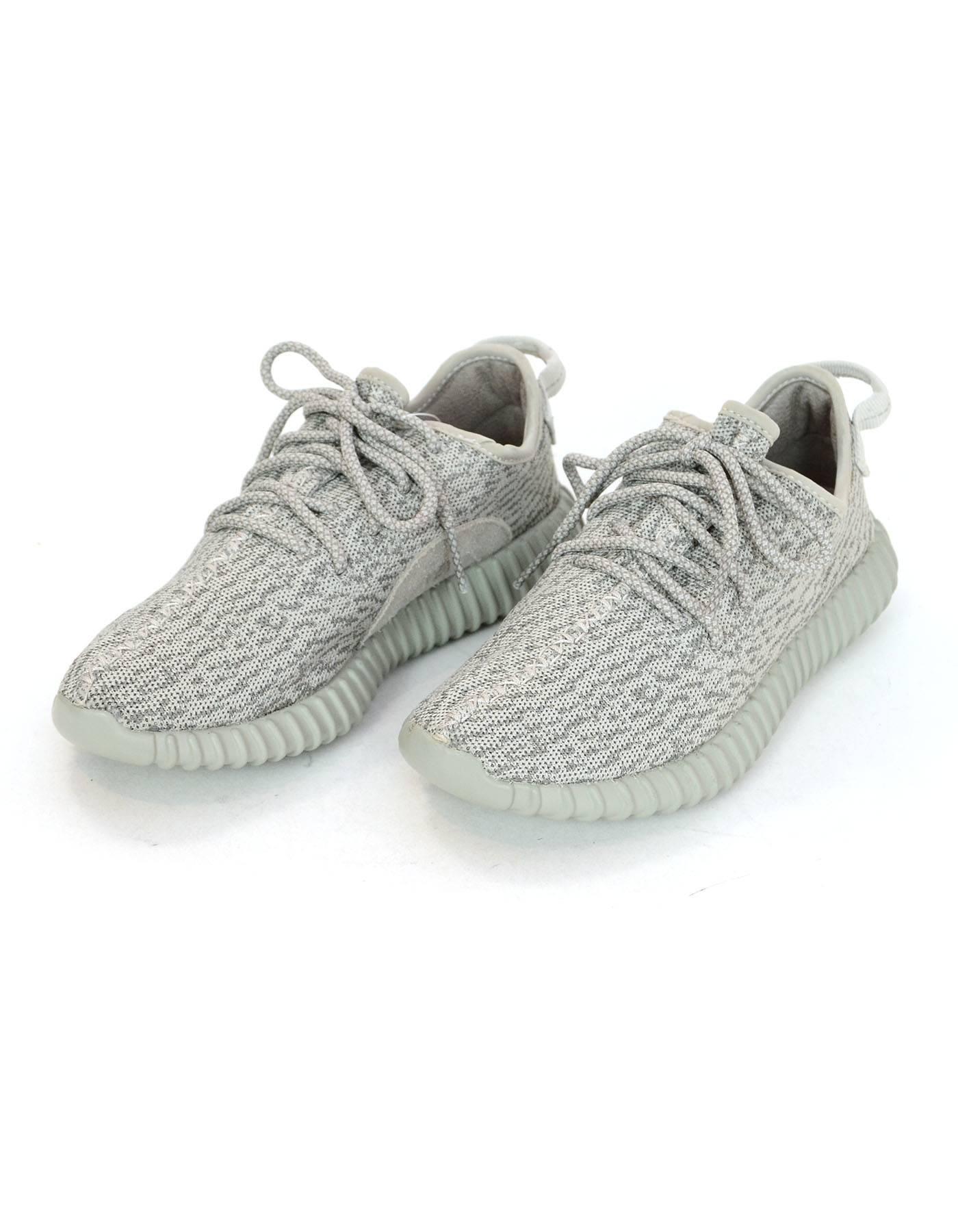 Adidas x Kanye West Yeezy Boost 350 Moonrock Sneakers Men's Sz 6.5

Made In: China
Color: Moonrock / grey
Materials: Canvas, rubber
Closure/Opening: Lace tie closure
Sole Stamp: Adidas x Yeezy
Overall Condition: Excellent pre-owned condition, very