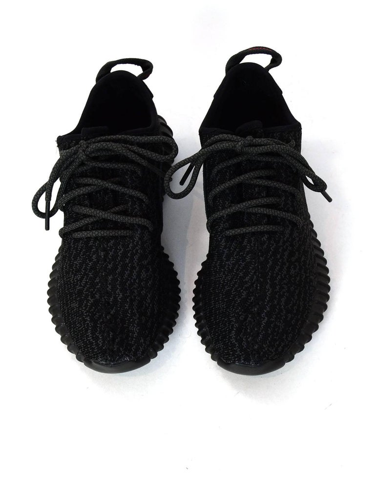Adidas x Kanye West Yeezy Boost 350 Black Sneakers Men&#39;s Sz 6 For Sale at 1stdibs