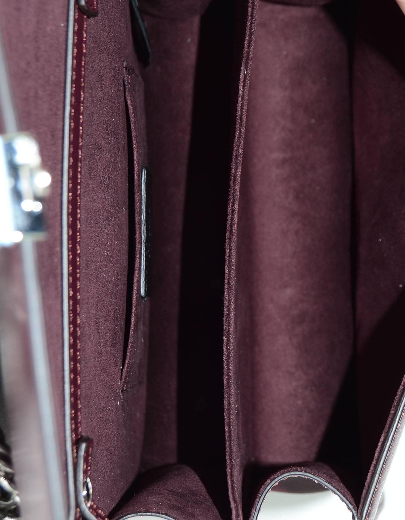 Fendi Burgundy Leather Kan I Small Shoulder/Crossbody Bag  1