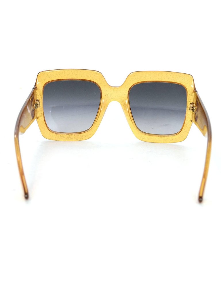 gucci gold glitter glasses