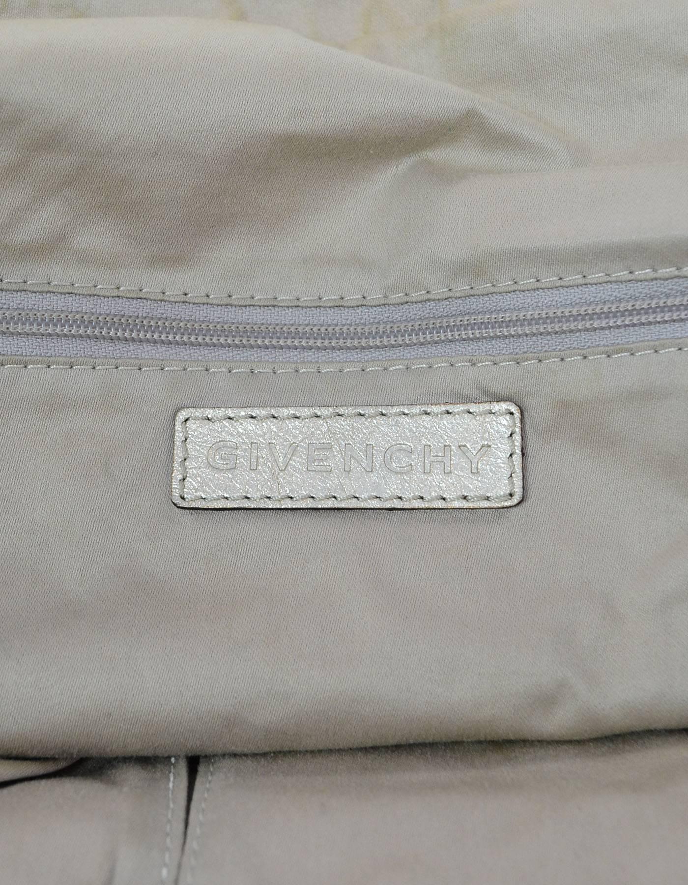 Givenchy Gold Leather Nightingale Satchel Bag 3