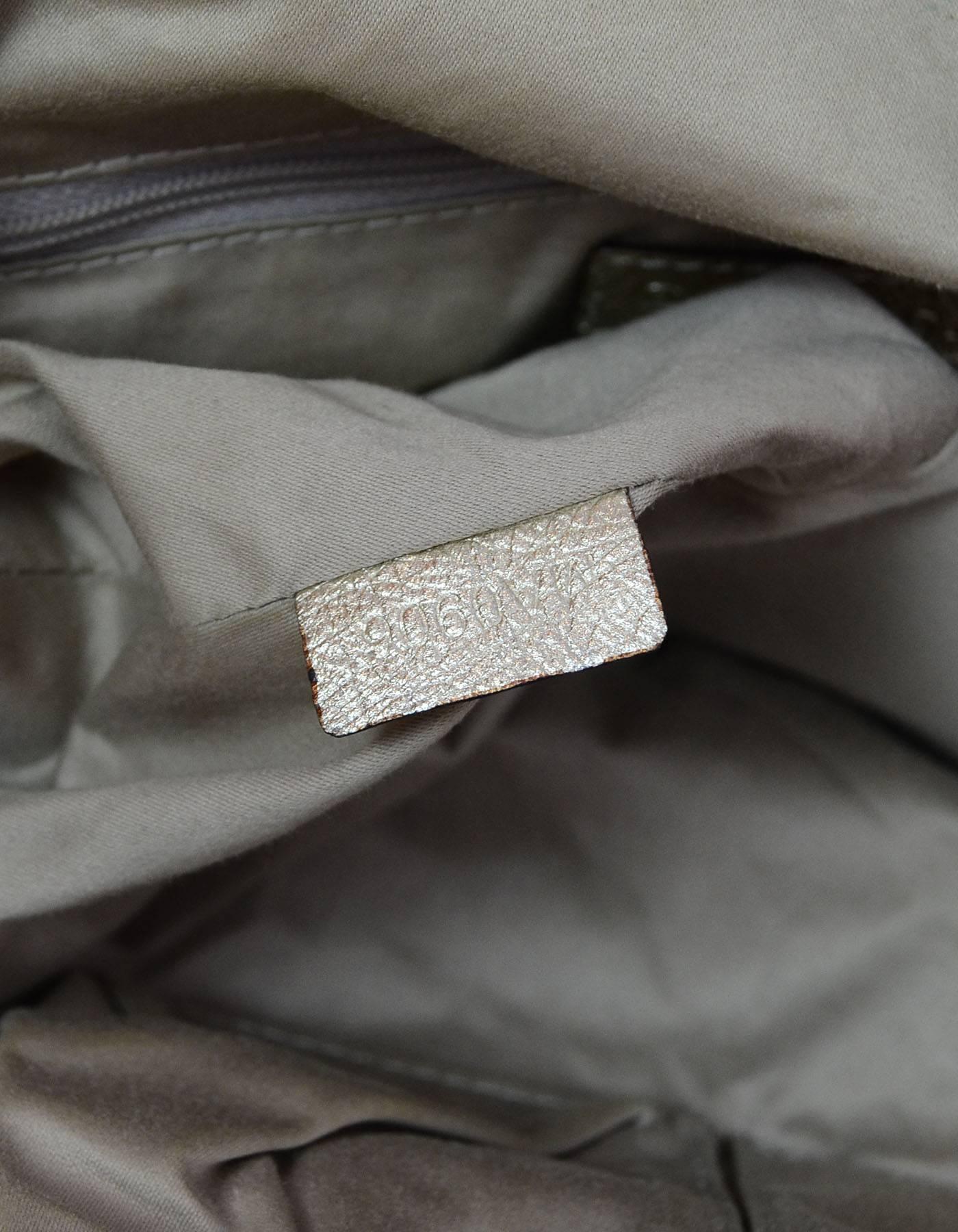 Givenchy Gold Leather Nightingale Satchel Bag 4