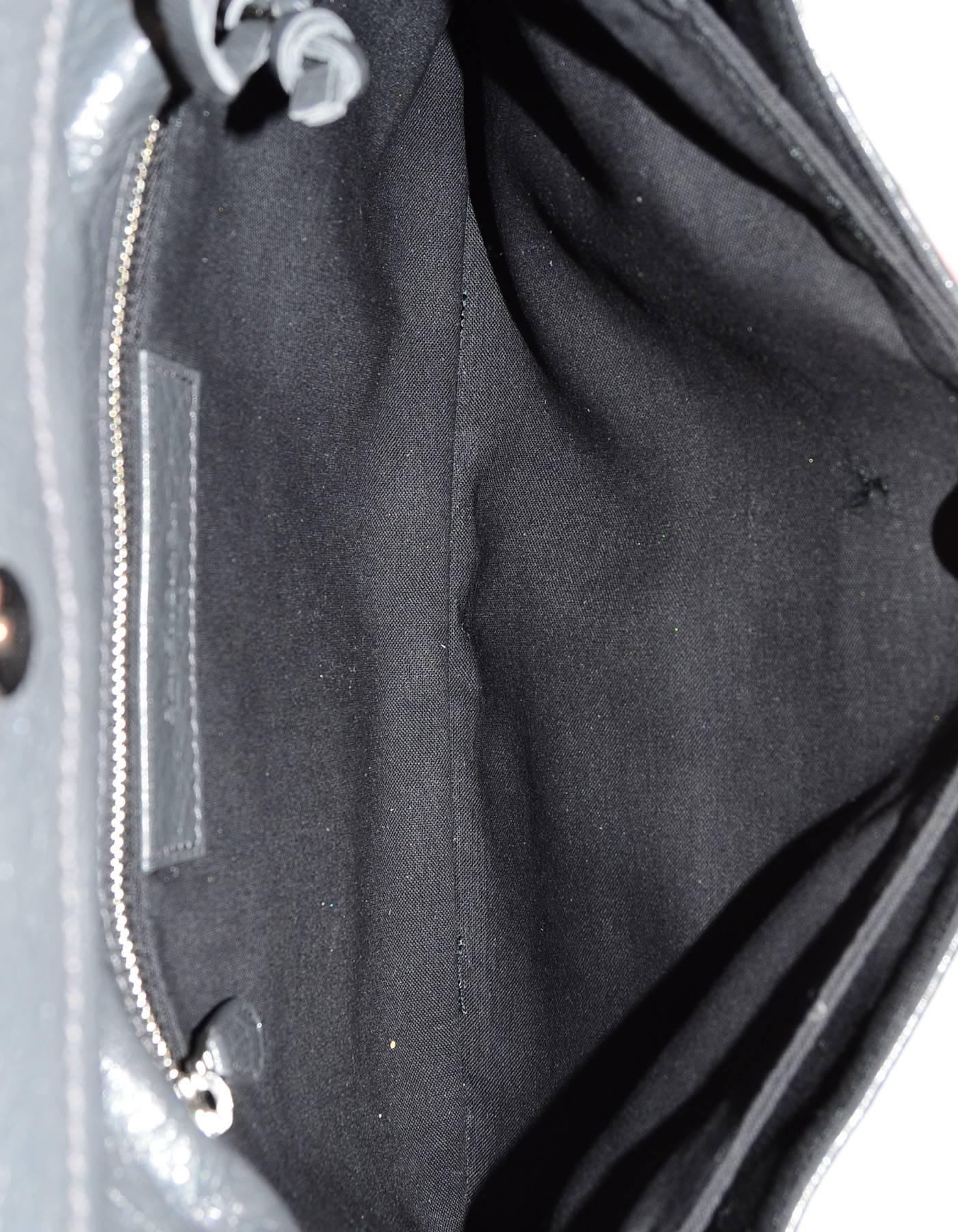 Black Balenciaga Grey Motocross Giant 12 Envelope Clutch/Crossbody Bag