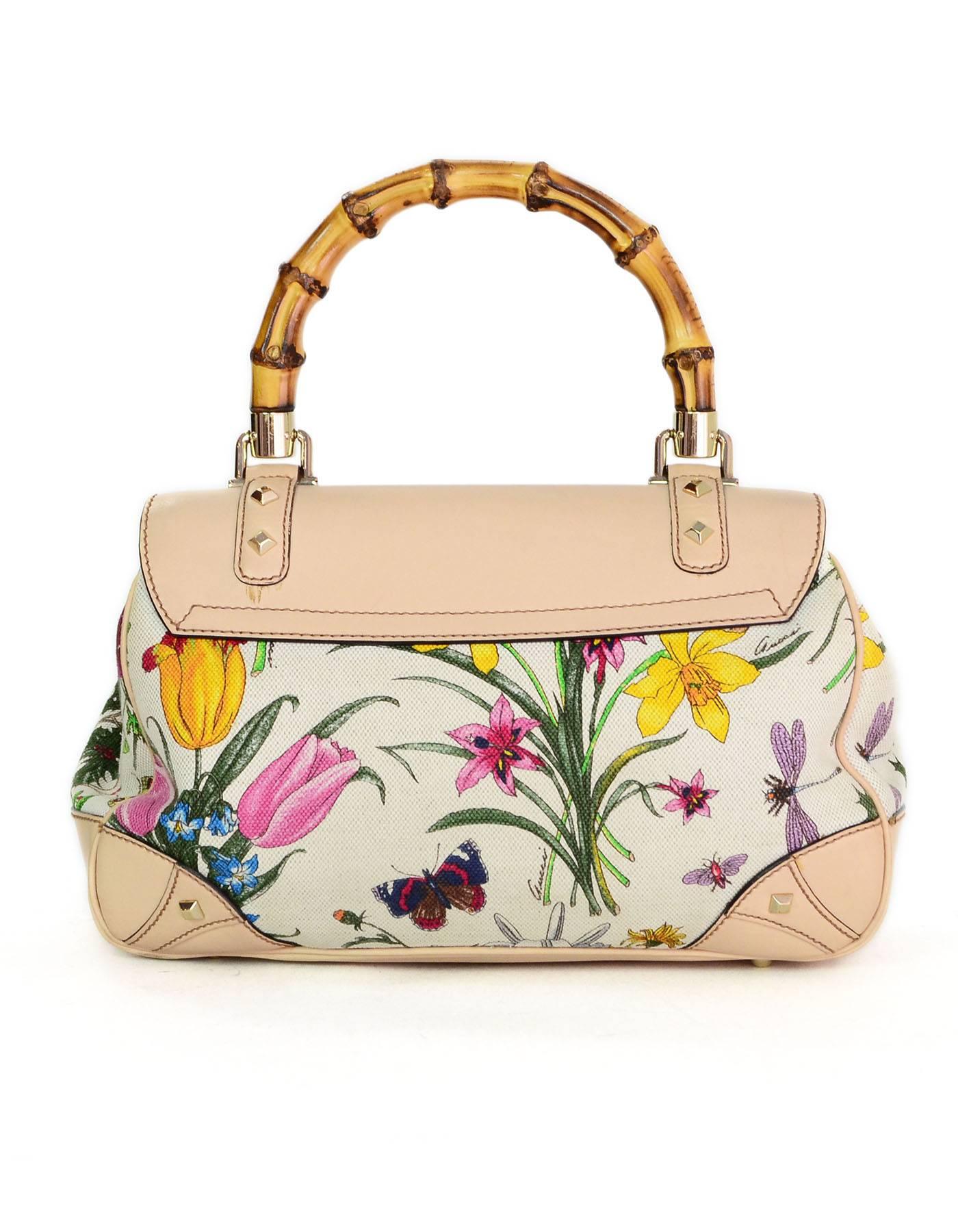 gucci flora bamboo bag