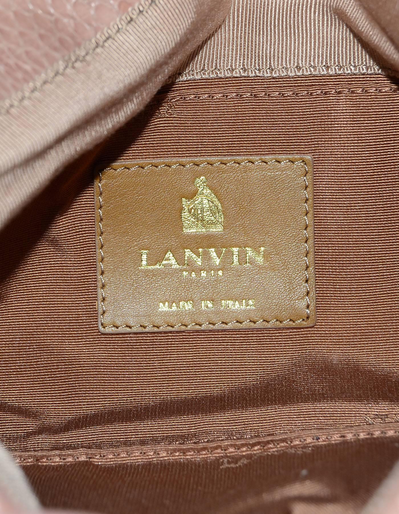  Lanvin Blush Python Clutch/Crossbody Bag w. Crystal Embellishment 2