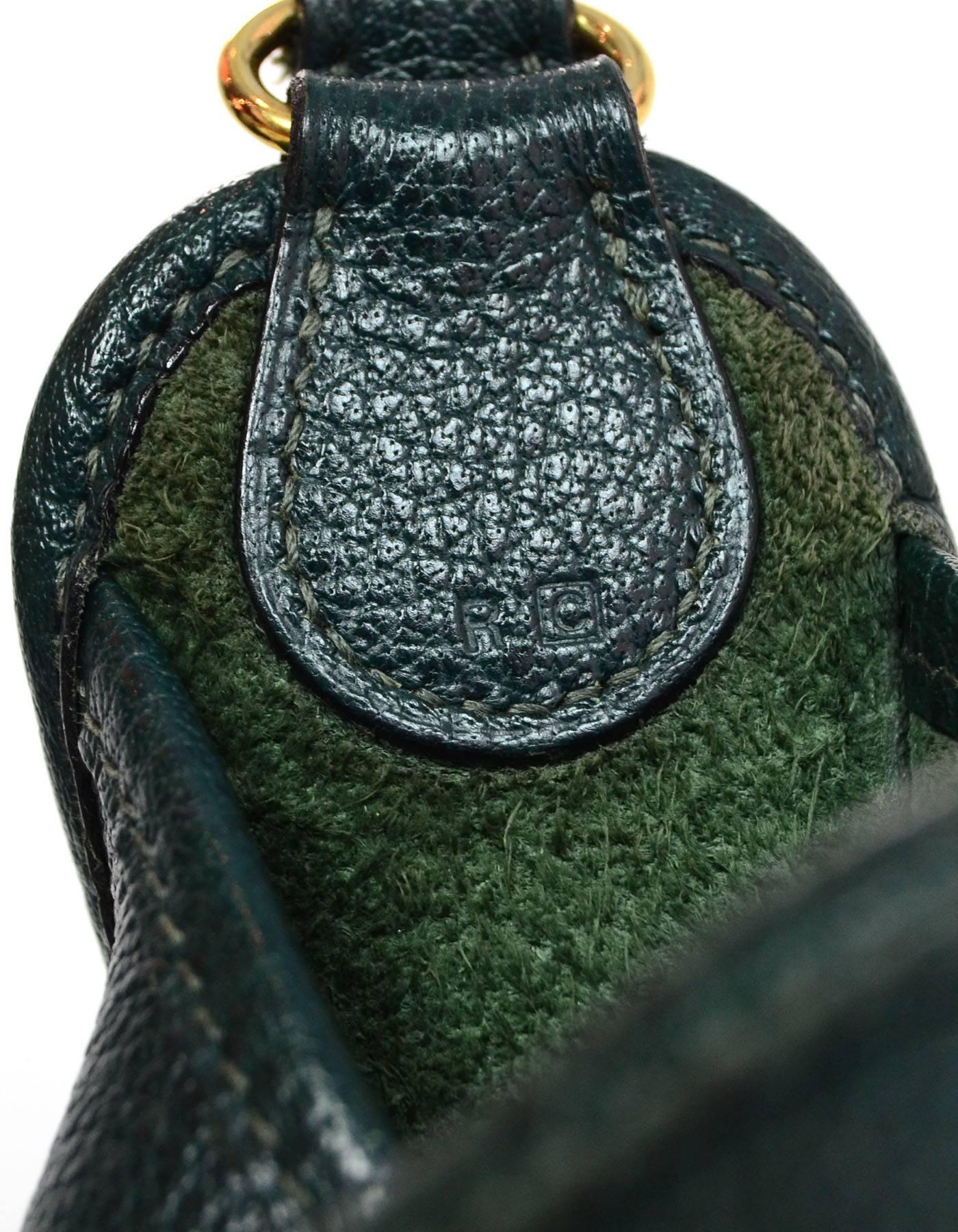 Women's or Men's Hermes Green Vif Buffalo Leather 28cm Vespa PM Crossbody Bag