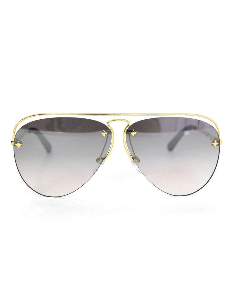 Louis Vuitton - Aviator sunglasses Golden Metal ref.1015783 - Joli