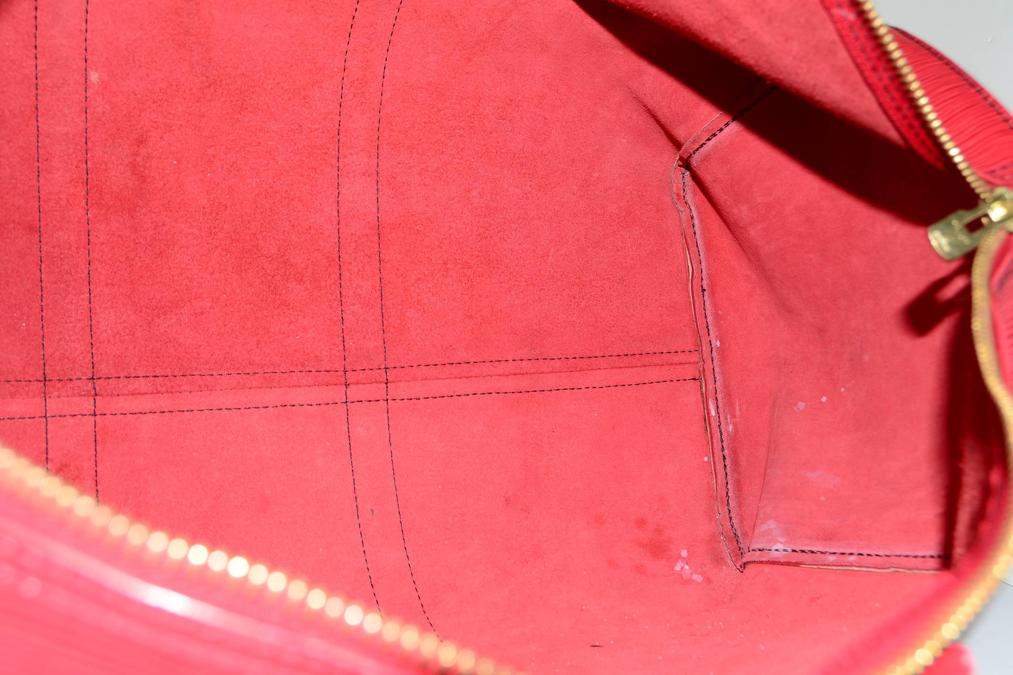 Louis Vuitton Vintage Red Epi Leather Keepall 50 Bag 1