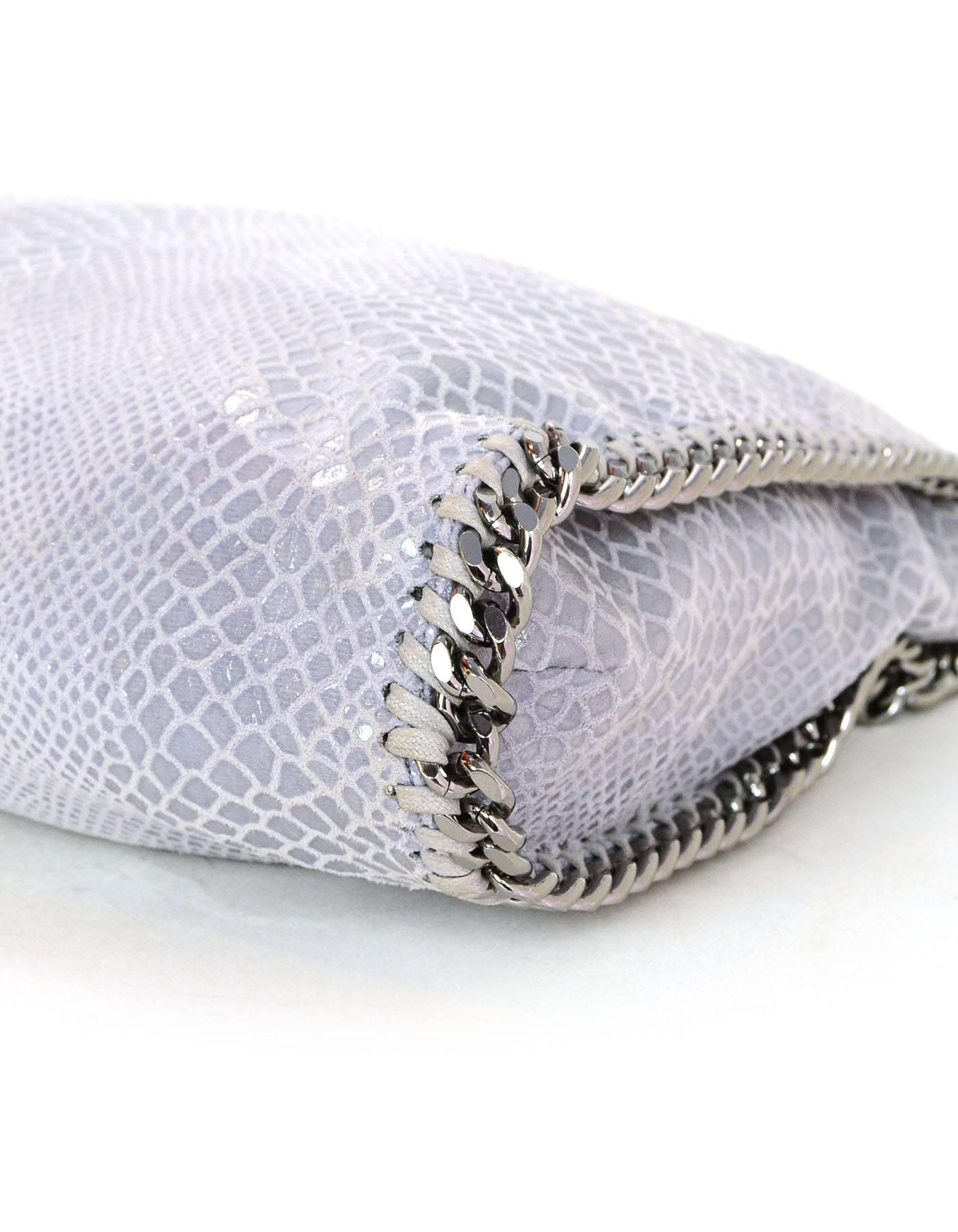 Women's Stella McCartney Heather Grey Embossed Python Falabella Shoulder Bag