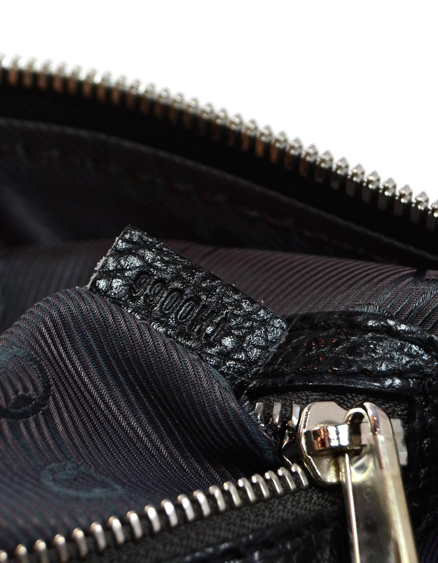 Louis Vuitton Black Noir Tobago Leather Carryall Duffel Bag  2
