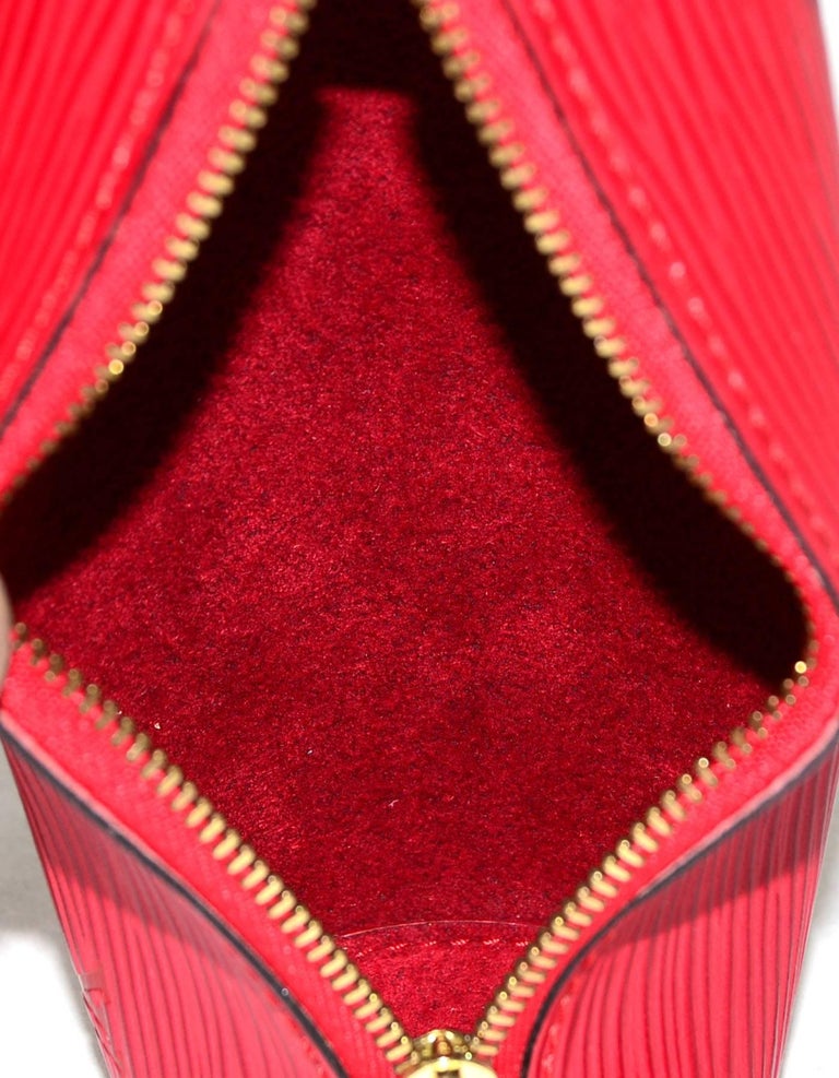 LOUIS VUITTON M5286E Red Epi Leather Souplo Papillon Cylindrical