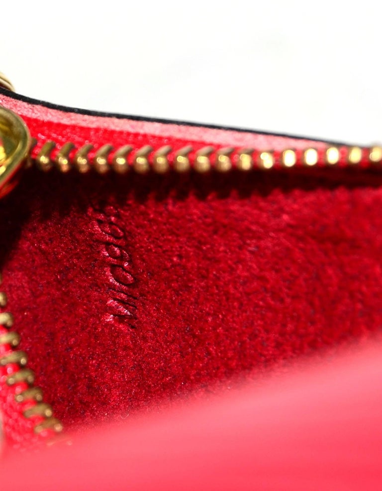 Preloved Louis Vuitton Red EPI Papillon Mini Pouch Bag MI0967 092823