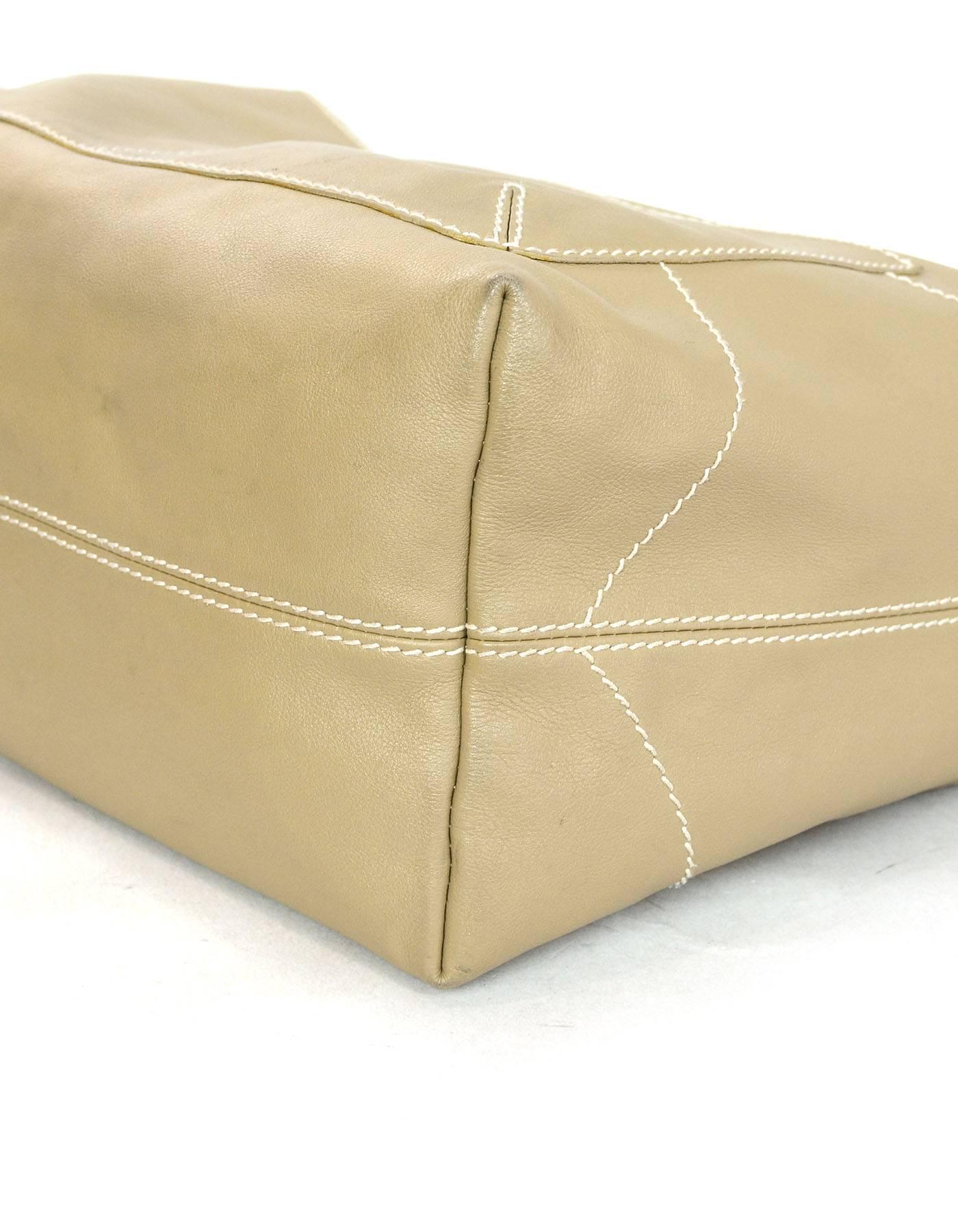 Women's Loro Piana Beige Leather Hobo Bag