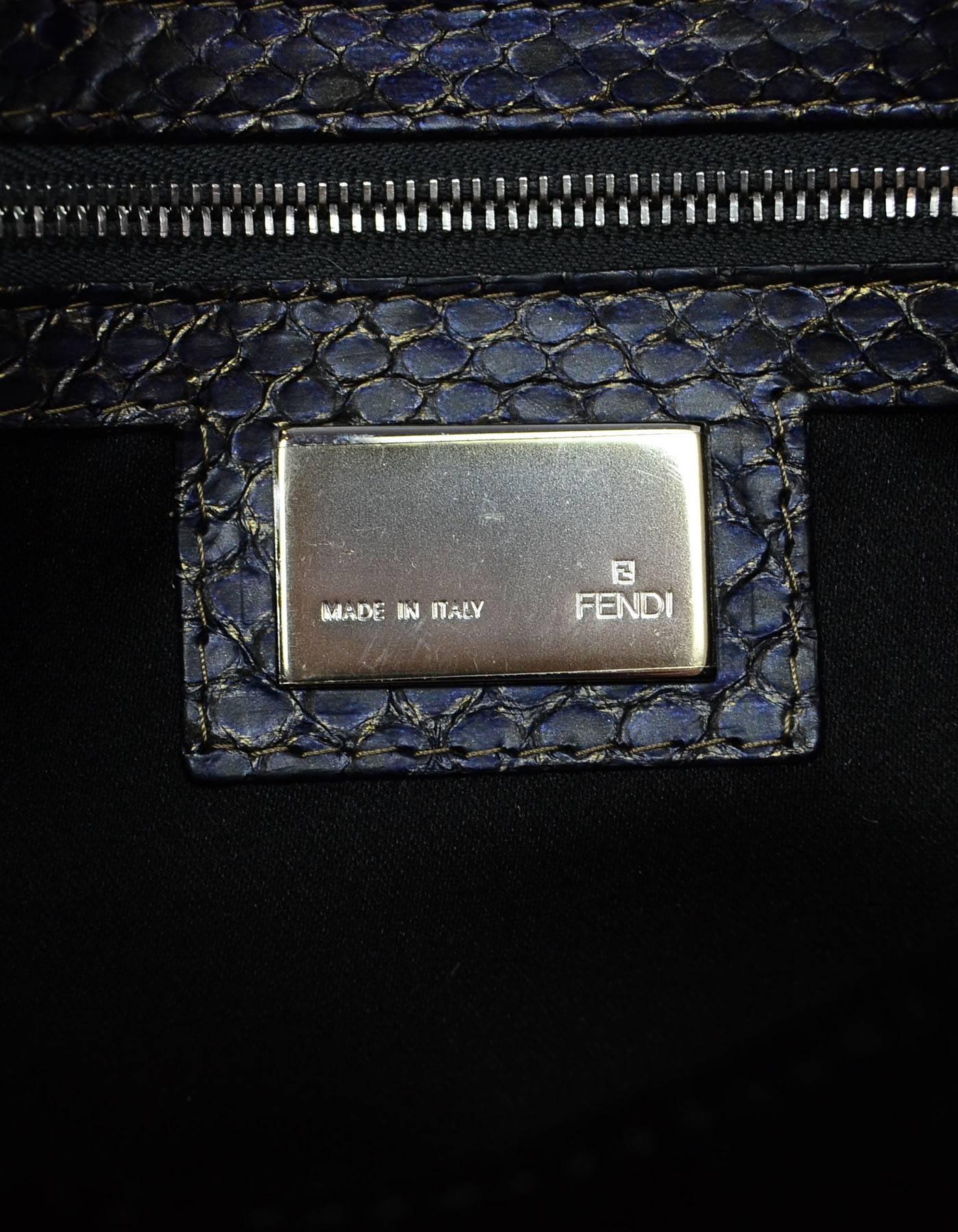 Women's Fendi Black Velvet & Crystal Logo Buckle Baguette Bag