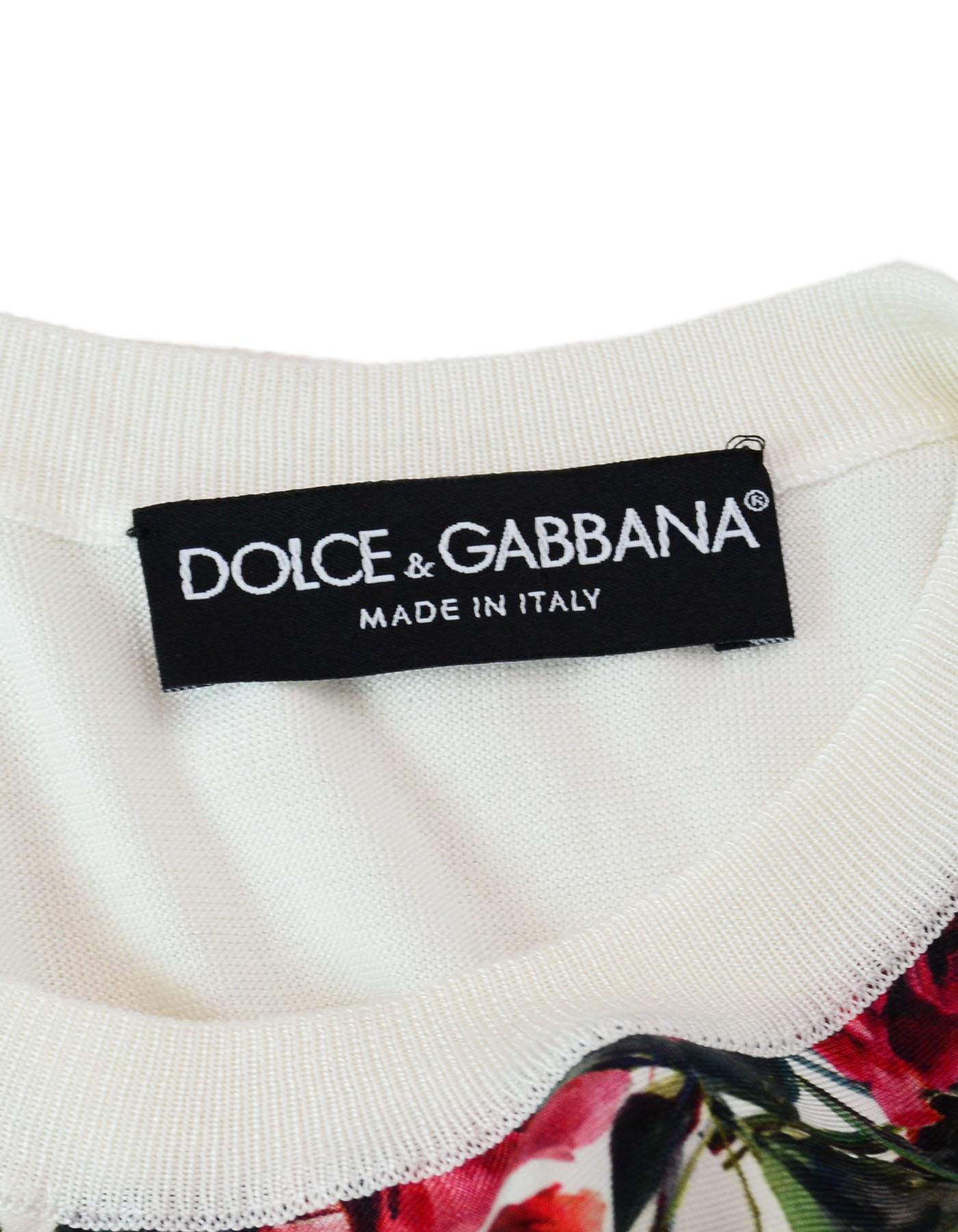 Dolce & Gabbana Silk Sleeveless Top Sz IT40 In Excellent Condition In New York, NY
