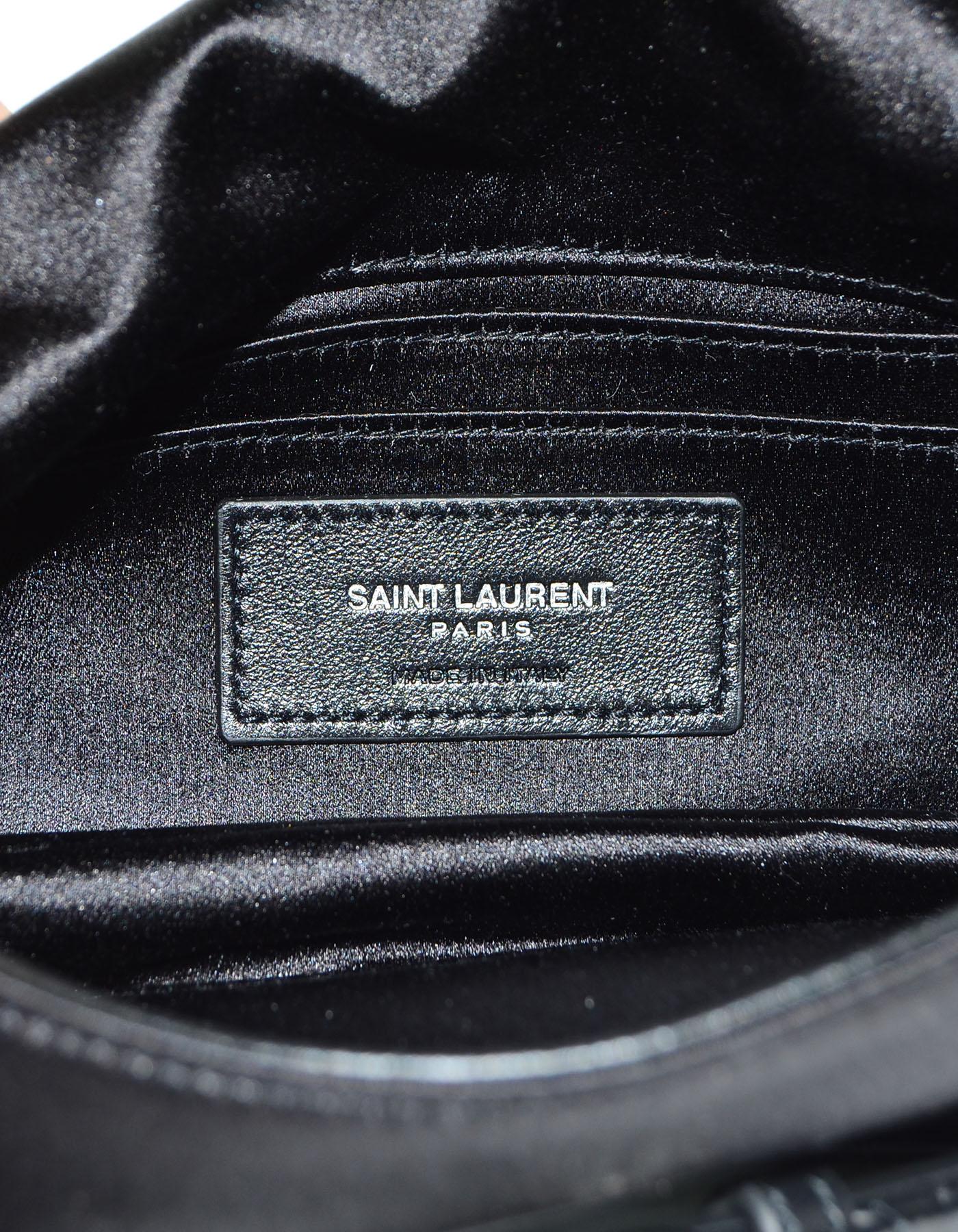 Saint Laurent Black/Silver Sequin Toy West Hollywood Crossbody Bag with DB 1