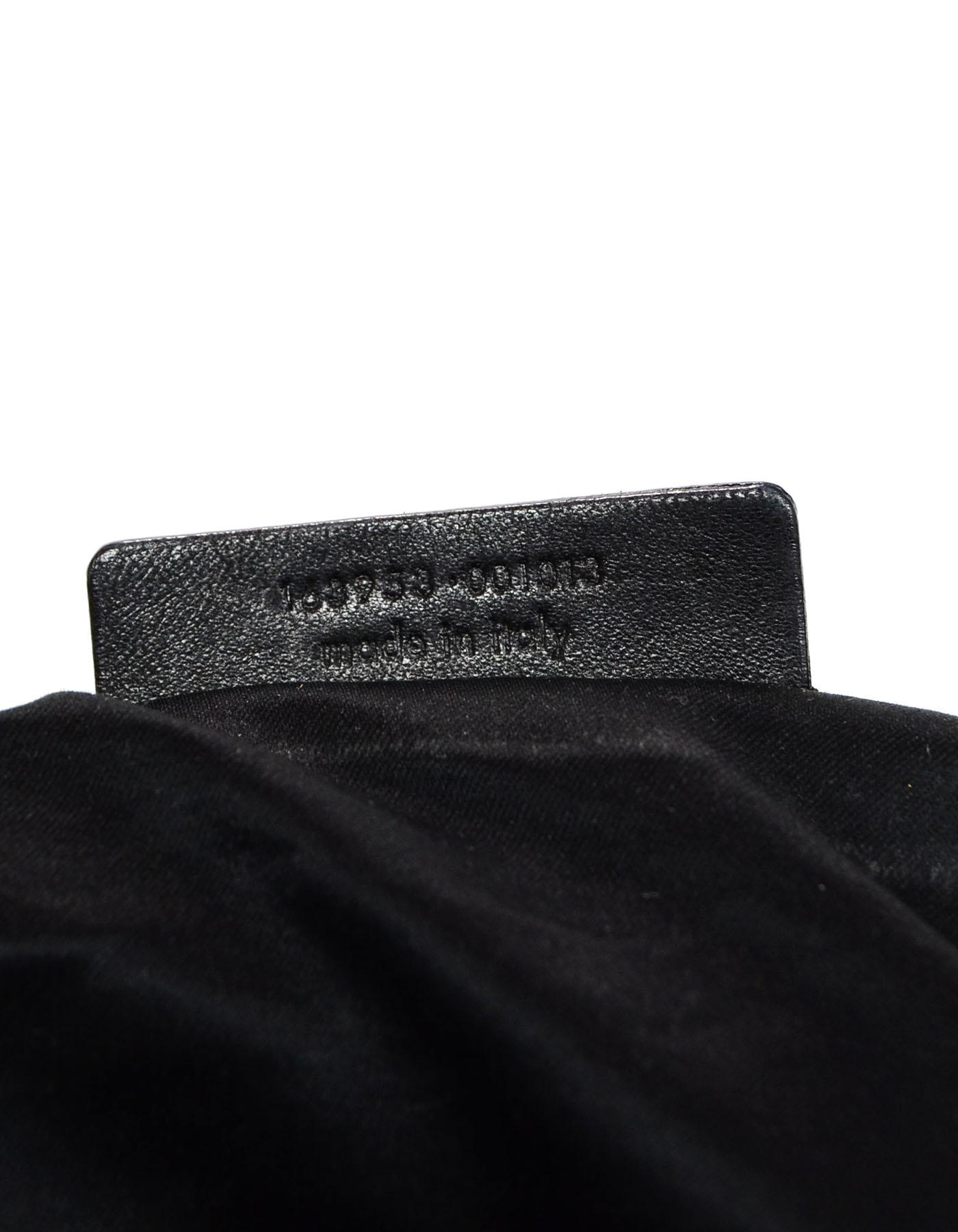 Yves Saint Laurent YSL Black Leather Drawstring Hobo Bag 3