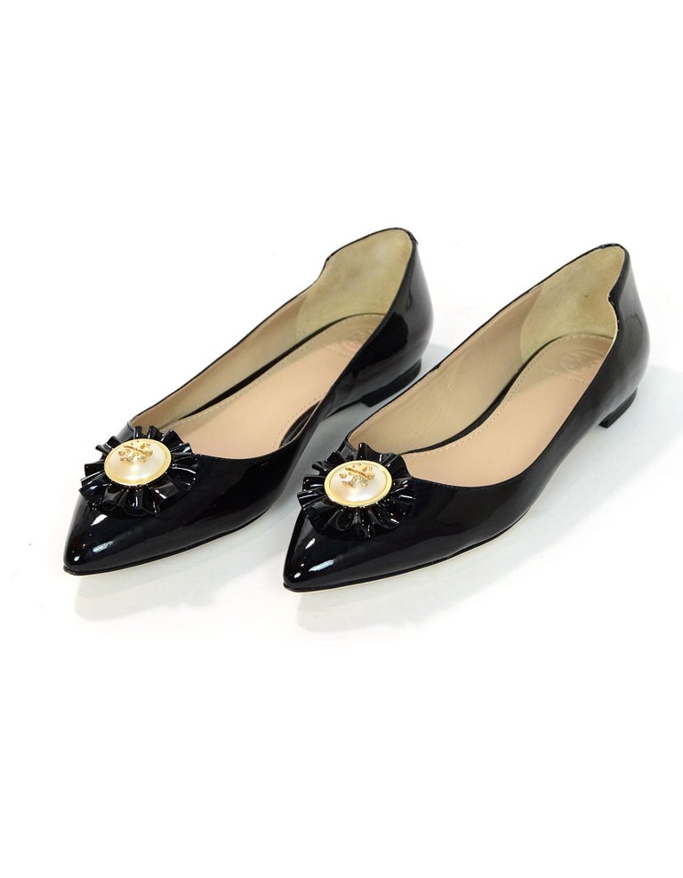 black flats with pearls