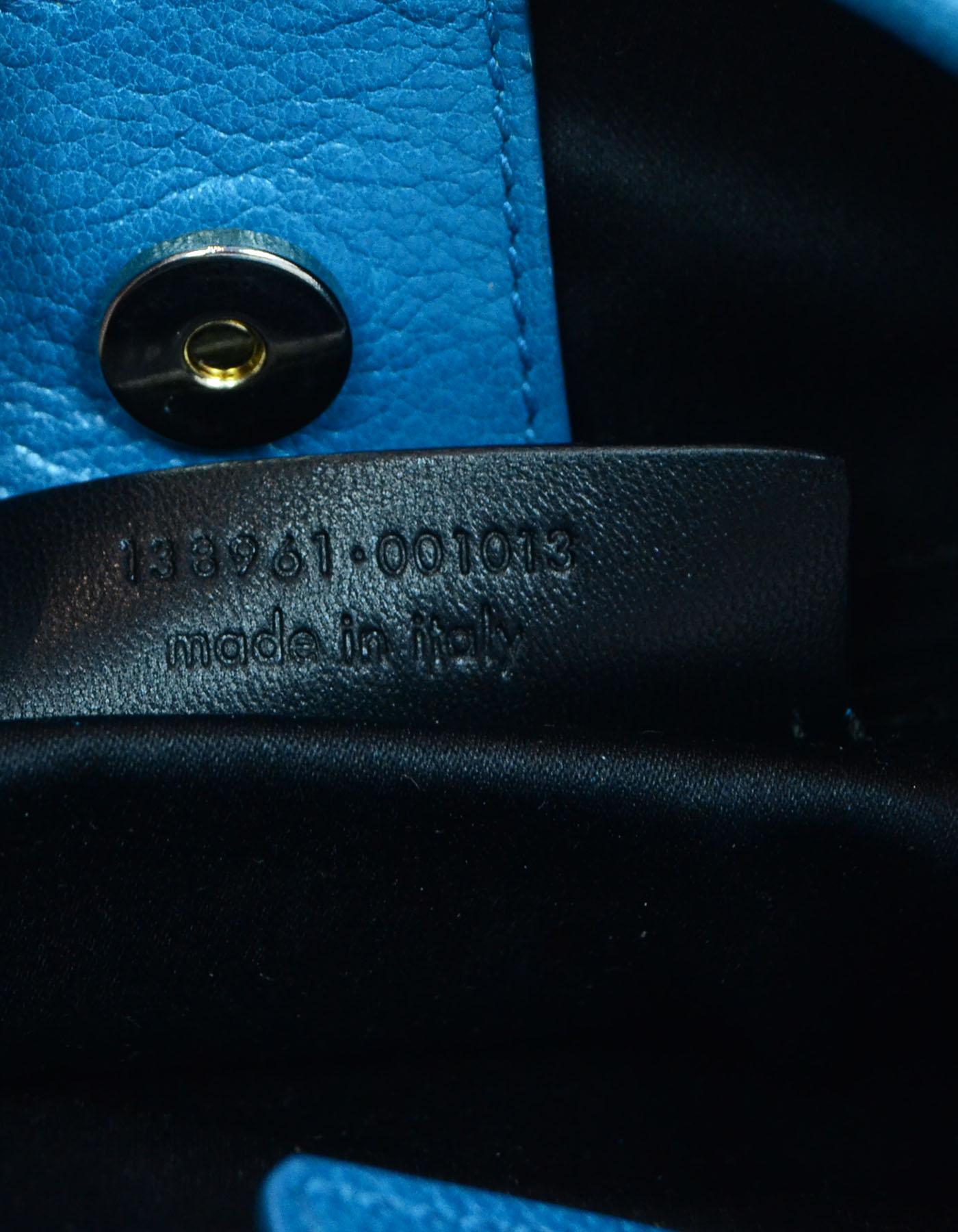 Yves Saint Laurent Aqua Suede & Leather Fringe Nadja Bag 3