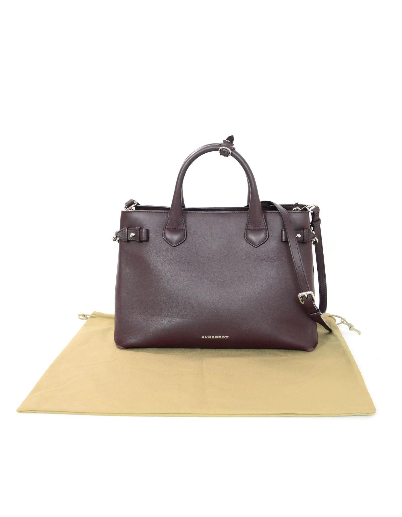 Burberry Brown Leather Banner Satchel Bag with Strap  5