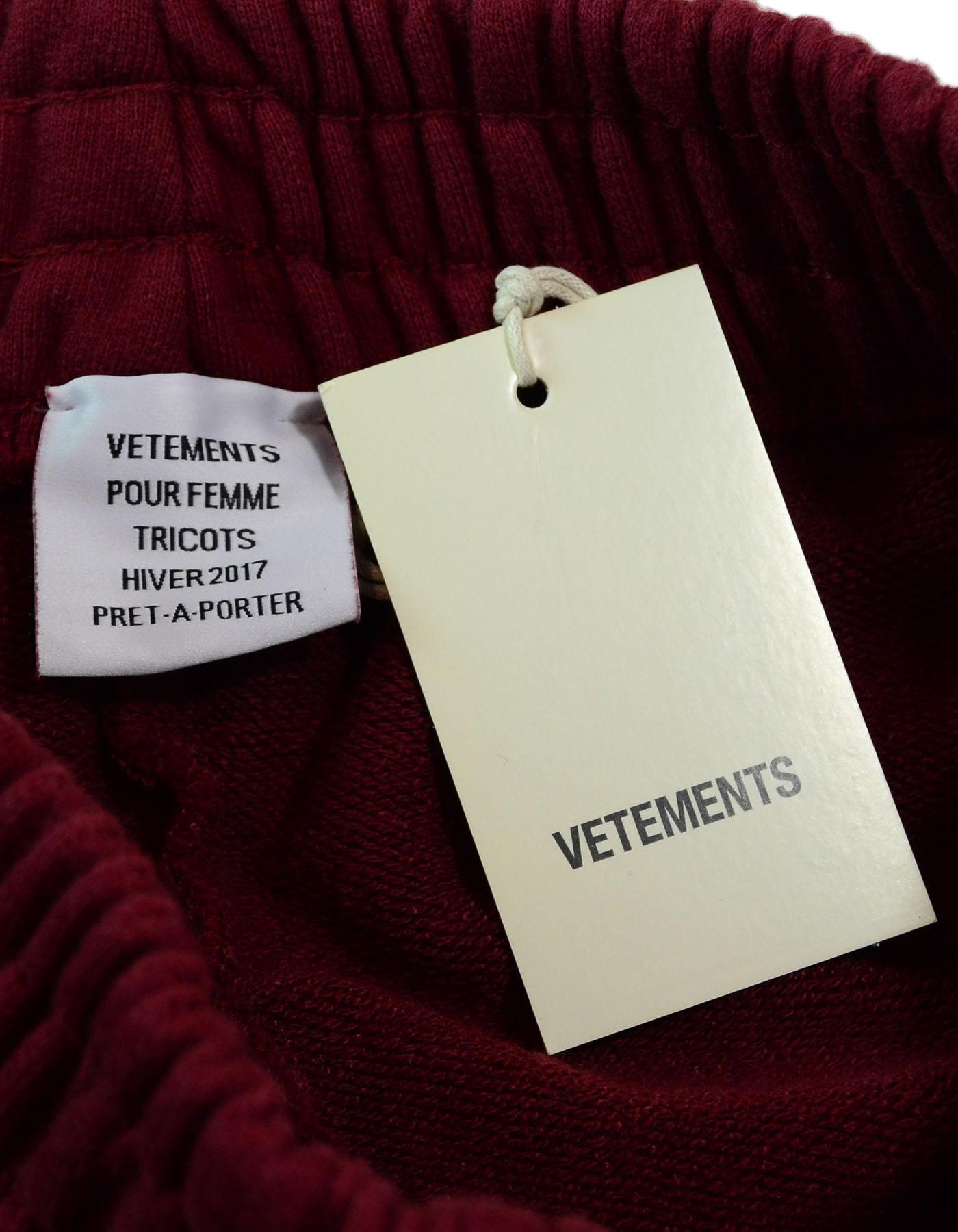 Women's Vetements '17 Embroidered Track Sweatpants 