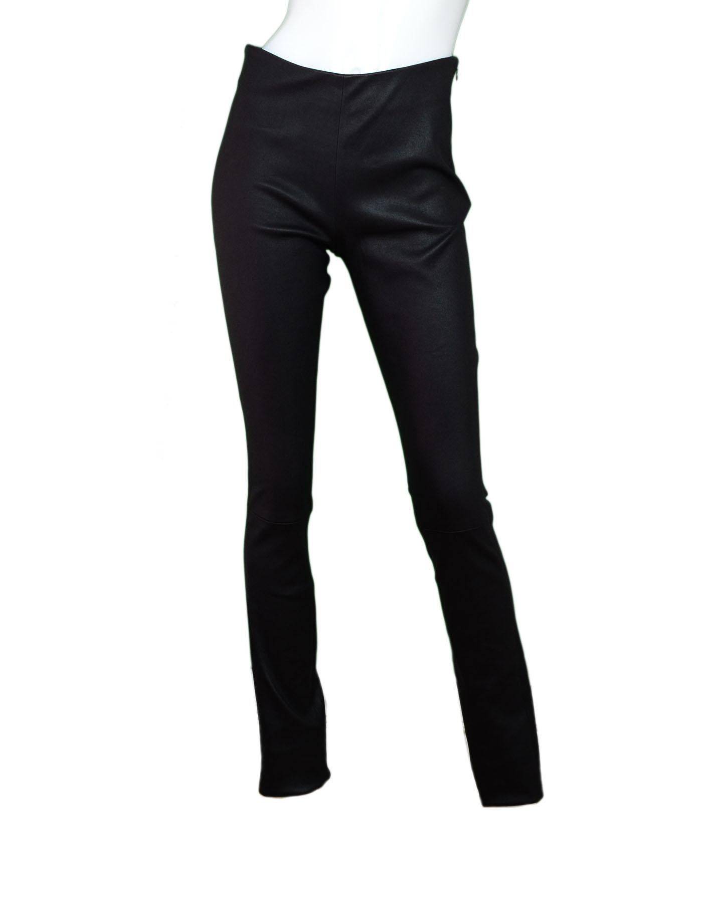 Cushnie Et Ochs Black Leather Leggings Sz 10 NWT

Made In: USA
Color: Black
Composition: 100% leather
Closure/Opening: Hidden side zip closure
Exterior Pockets: None
Overall Condition: Excellent pre-owned condition - NWT

Marked Size: US 10
Waist: