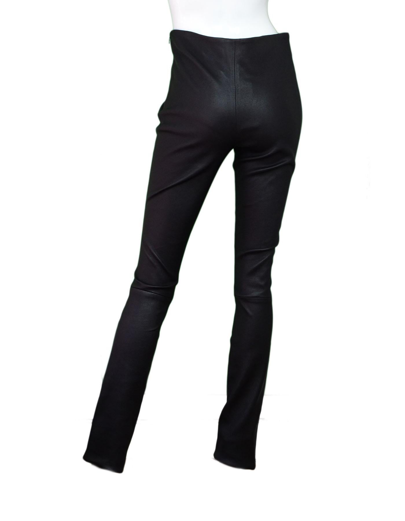 Cushnie Et Ochs Black Leather Leggings Sz 10 NWT In Excellent Condition In New York, NY