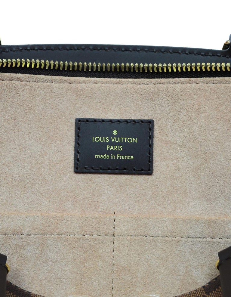 Louis Vuitton Damier Ebene Kensington Bowling Satchel Bag with Box &Dust Bag