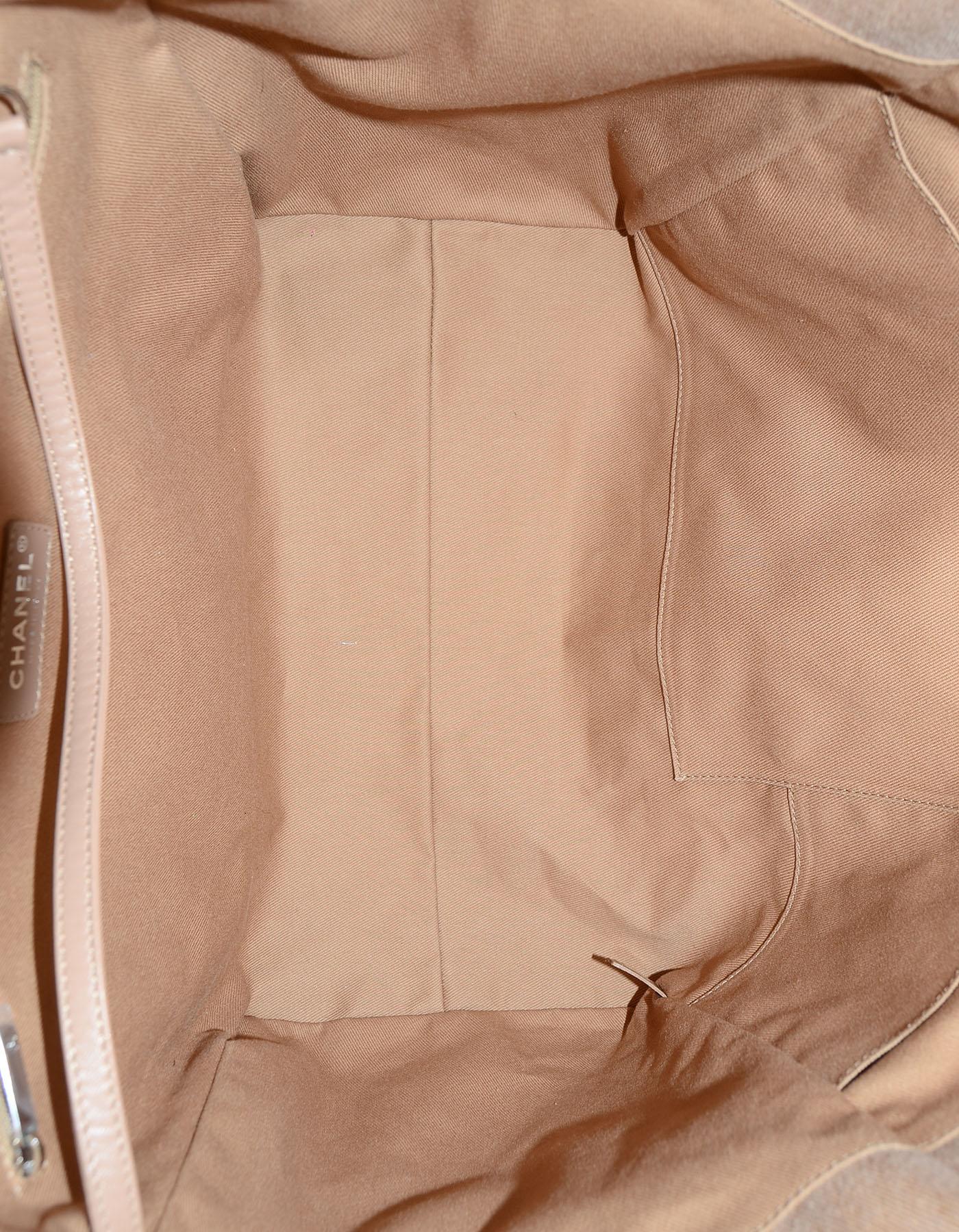 Brown Chanel Tan Canvas and Sequin Large Deauville Tote Bag, 2017