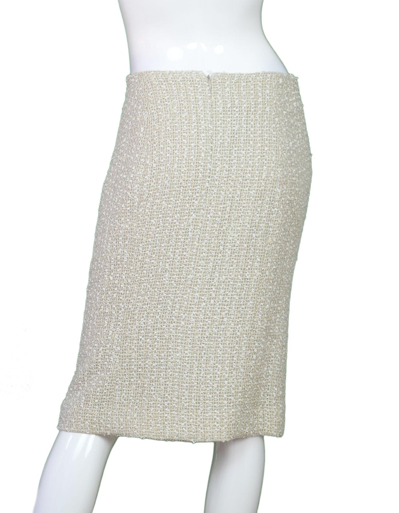 mini skirt in beige tweed
