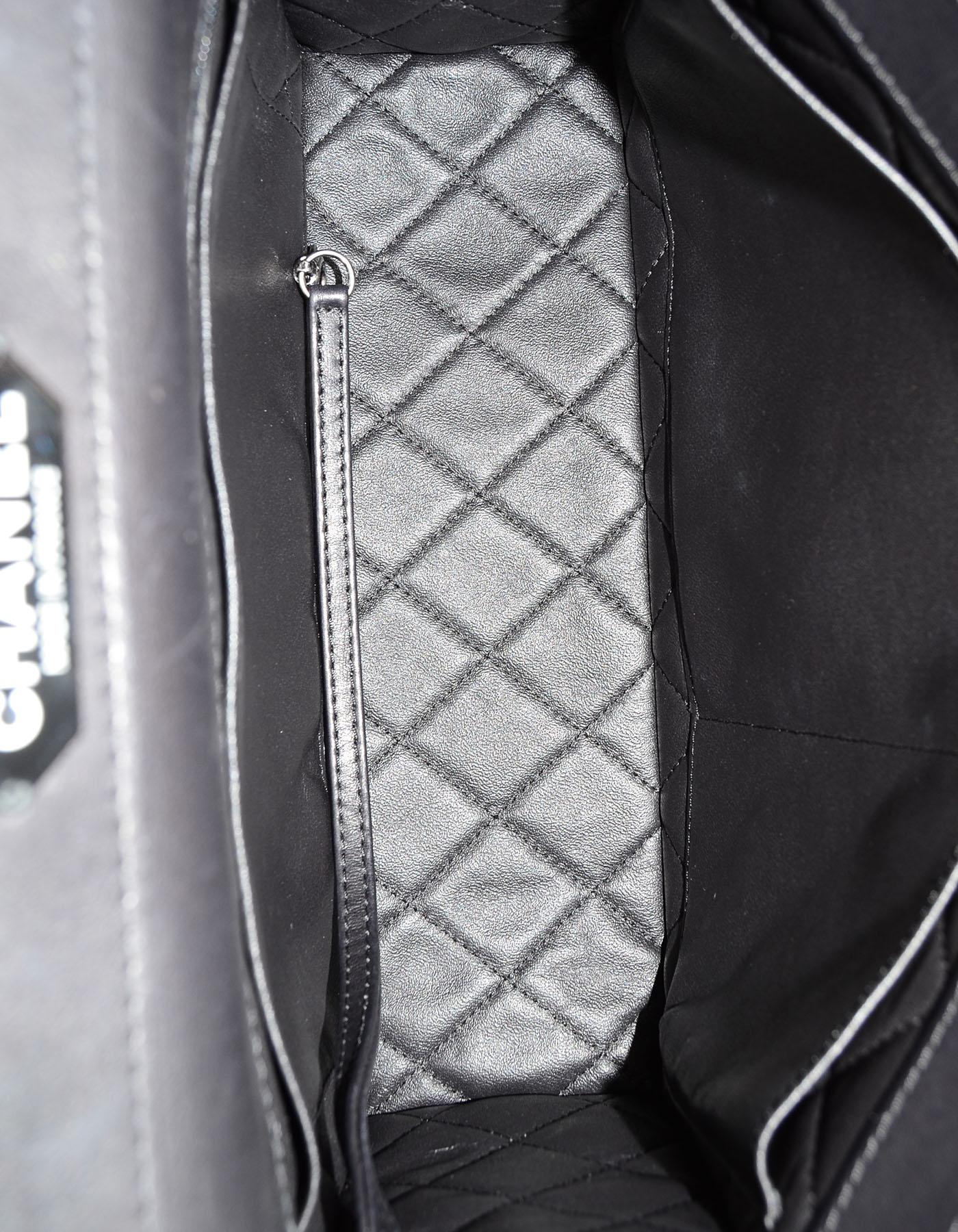 Chanel Black Stitched Urban Calfskin Luxury Top Handle Bag  1