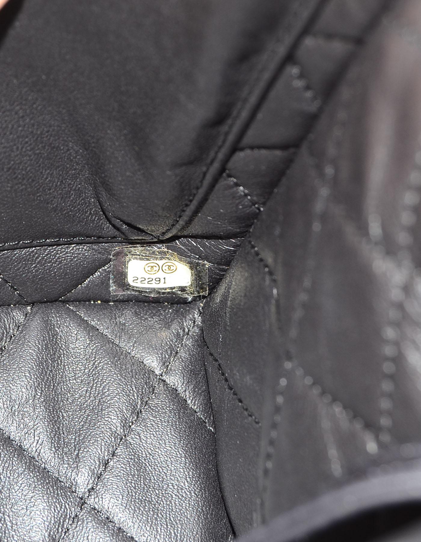 Chanel Black Stitched Urban Calfskin Luxury Top Handle Bag  3