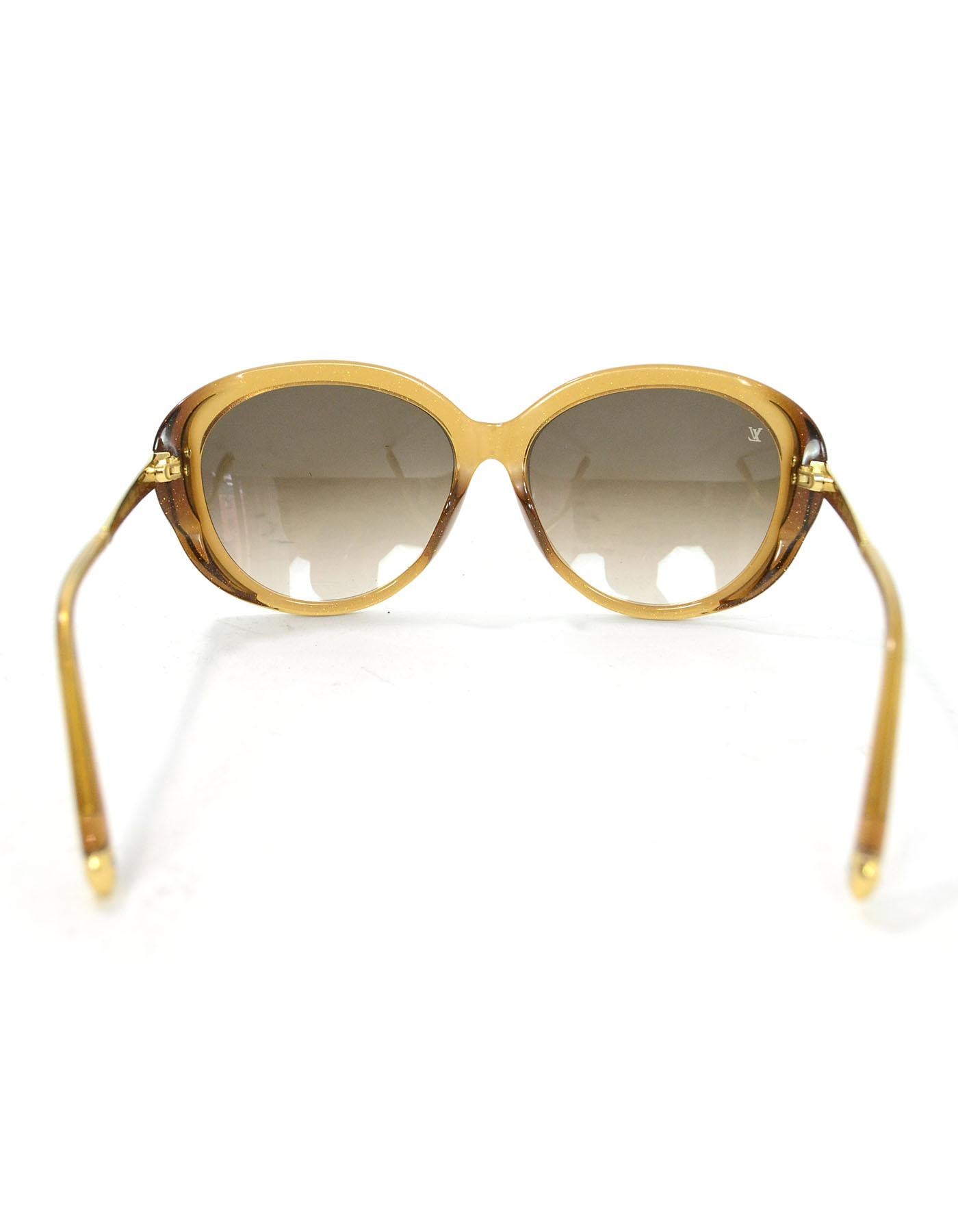 Louis Vuitton Honey Glitter Acetate Bluebell Sunglasses with Case In Good Condition In New York, NY
