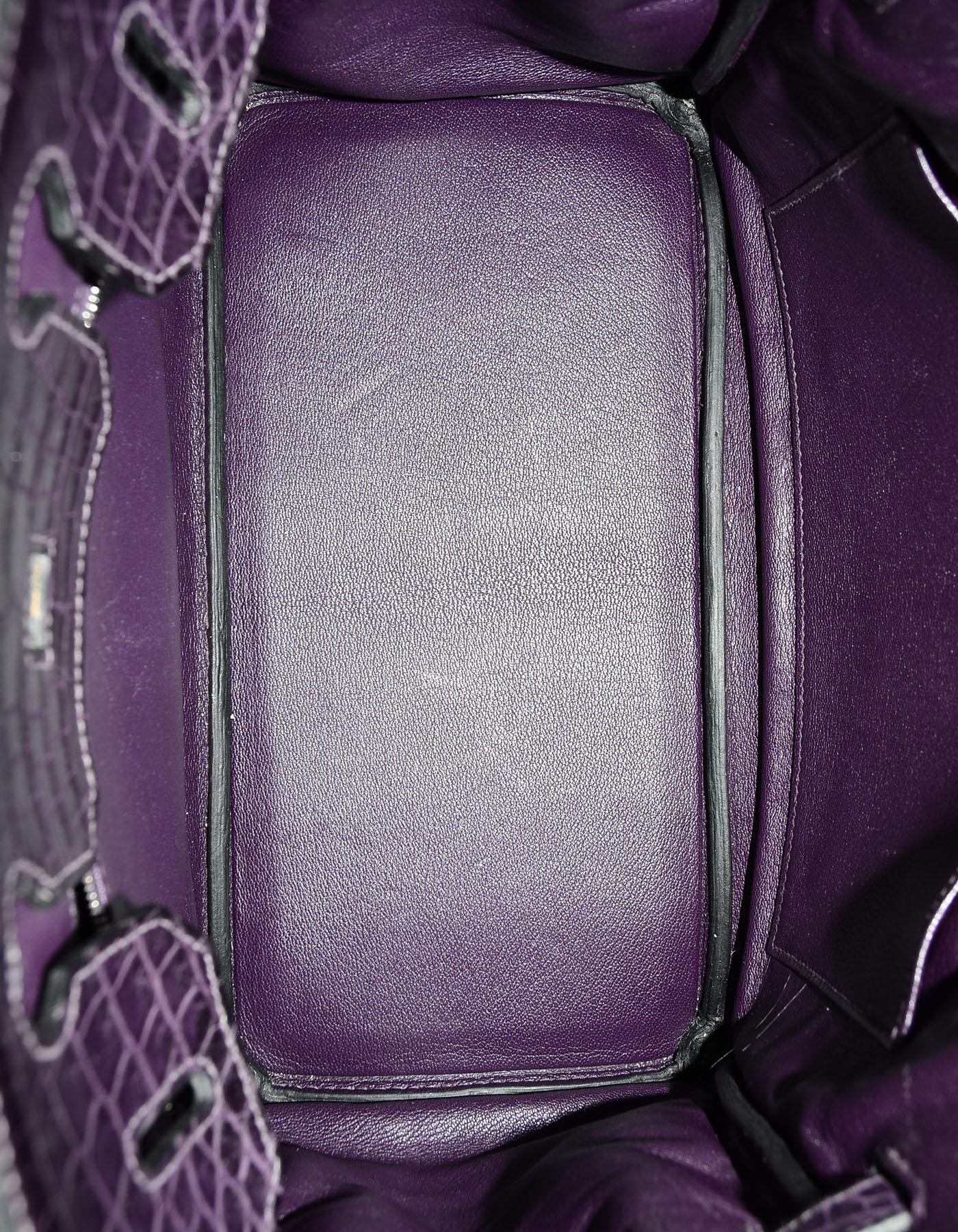 purple croc birkin bag