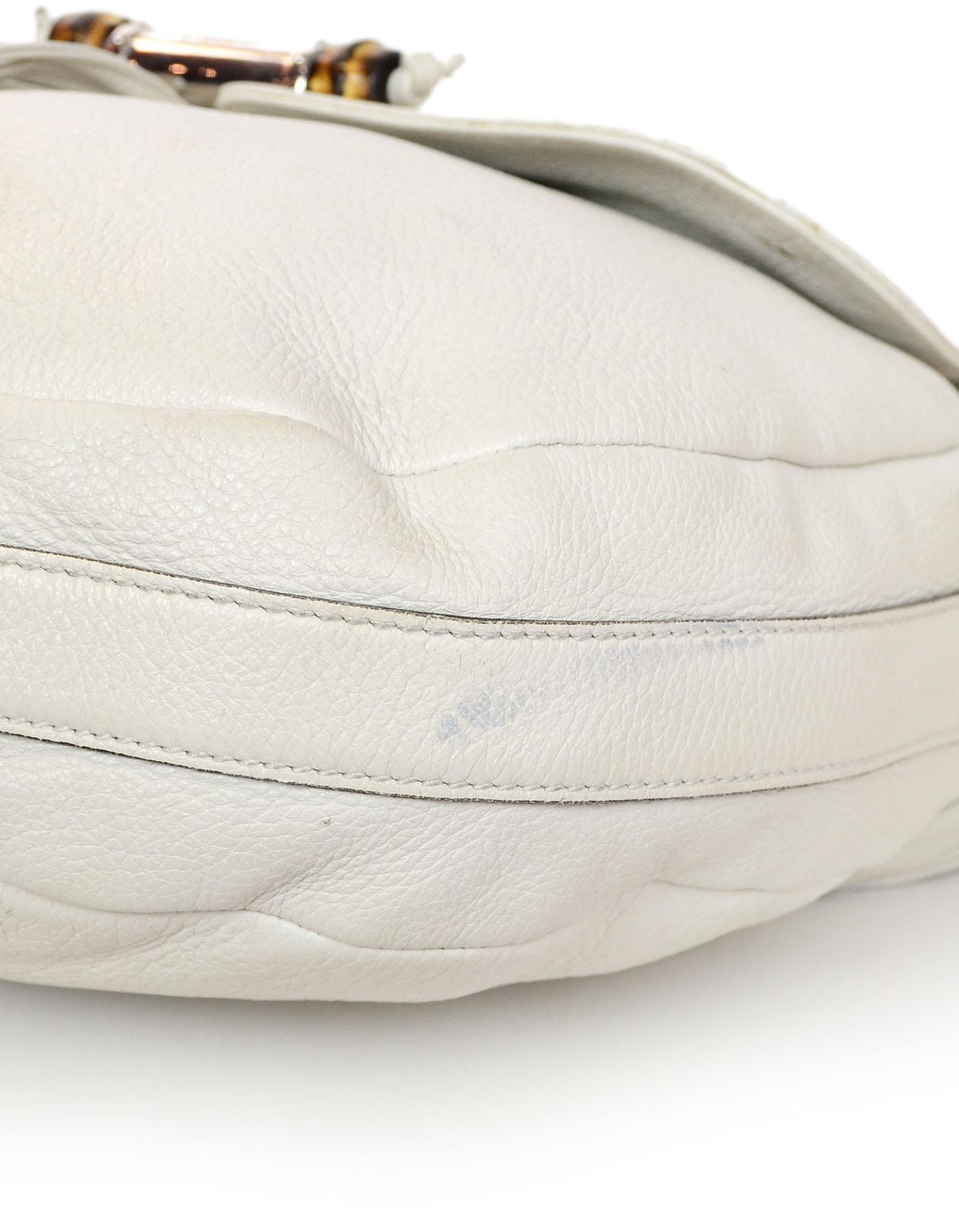 Gucci White Calfskin Large Jungle Shoulder Bag with Dust Bag 1