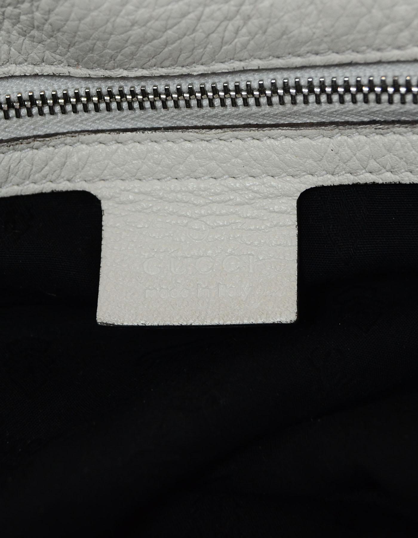 Gucci White Calfskin Large Jungle Shoulder Bag with Dust Bag 4