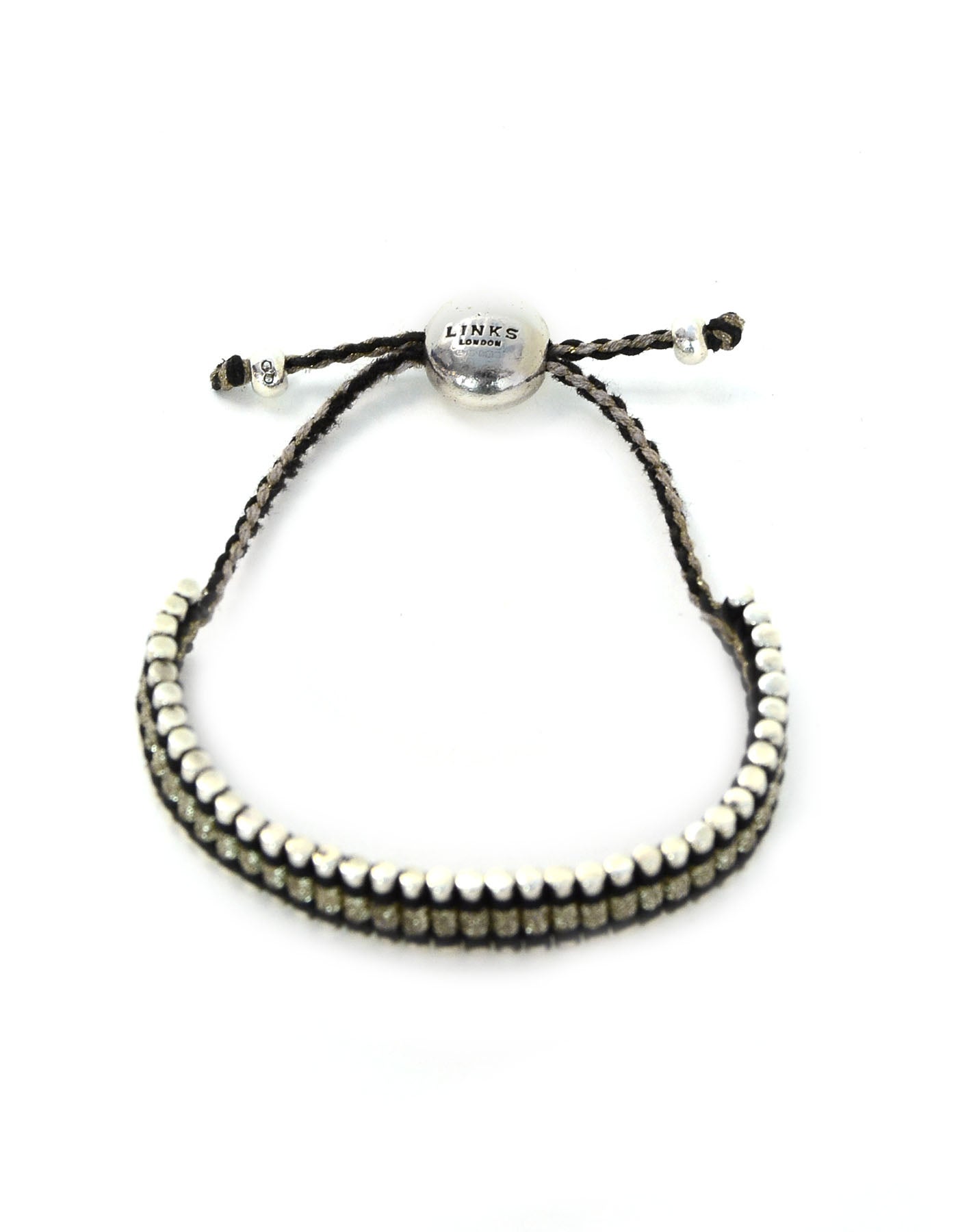 Link Of London Sterling Silver Black And Gold Friendship Bracelet For Sale At 1stdibs