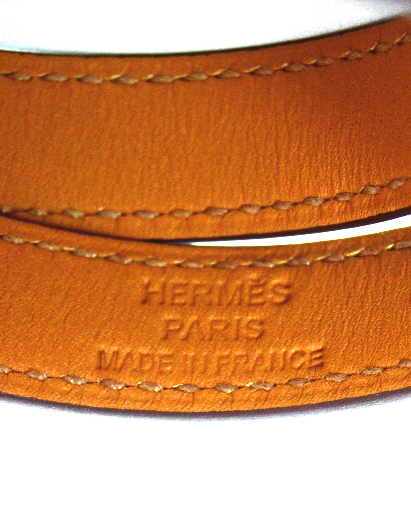  Hermes Purple Leather Kelly Double Tour Bracelet  1