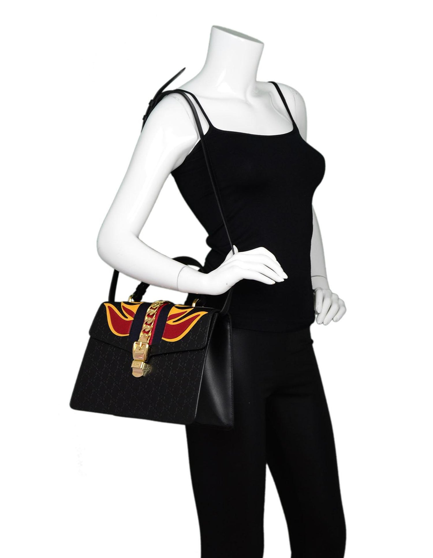Gucci Black Leather Monogram Guccissima Medium Sylvie Flame Bag at 1stDibs  | gucci sylvie flame bag, gucci flame bag, gucci flames bag