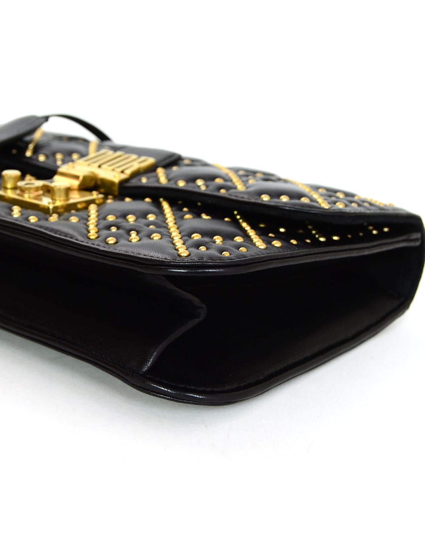 black gold studded bag