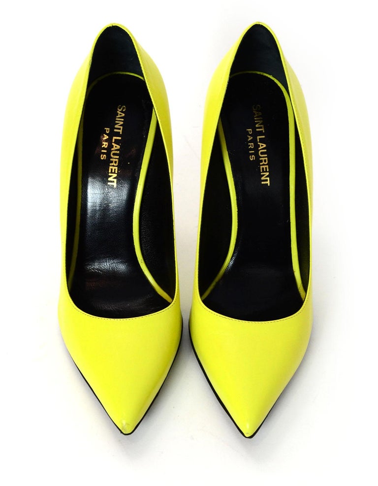 saint laurent neon heels