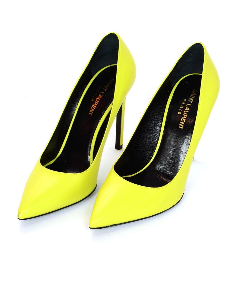 saint laurent neon heels