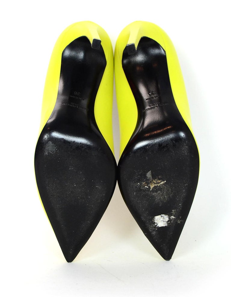 saint laurent neon heels