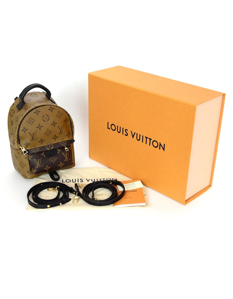 Louis Vuitton 2017 Monogram Reverse Palm Springs Mini Backpack Bag