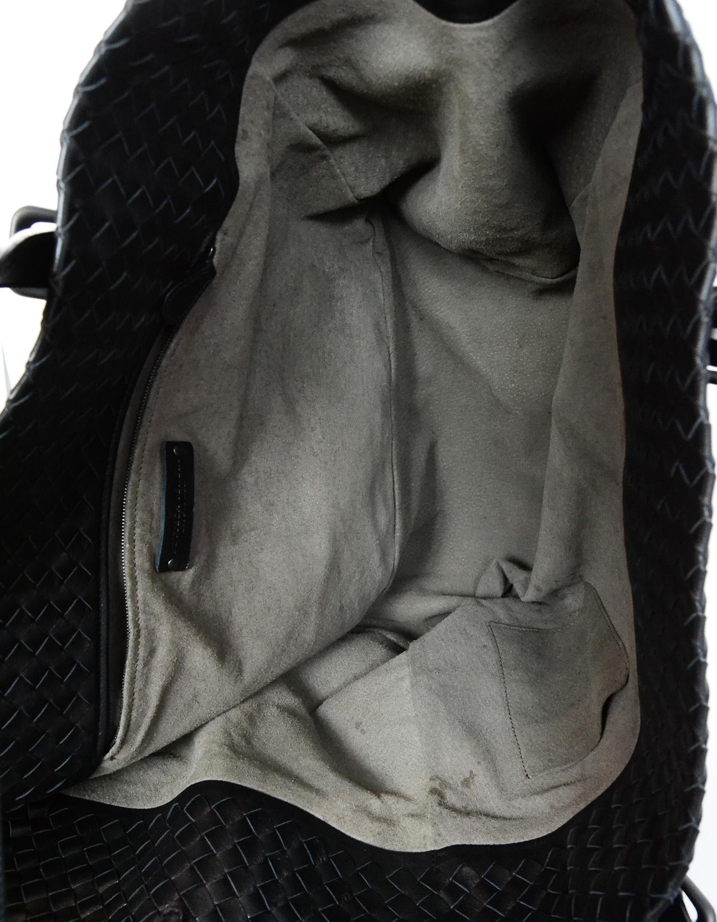 Bottega Veneta Black Woven Intrecciato Leather Large Cesta Tote Bag  In Excellent Condition In New York, NY